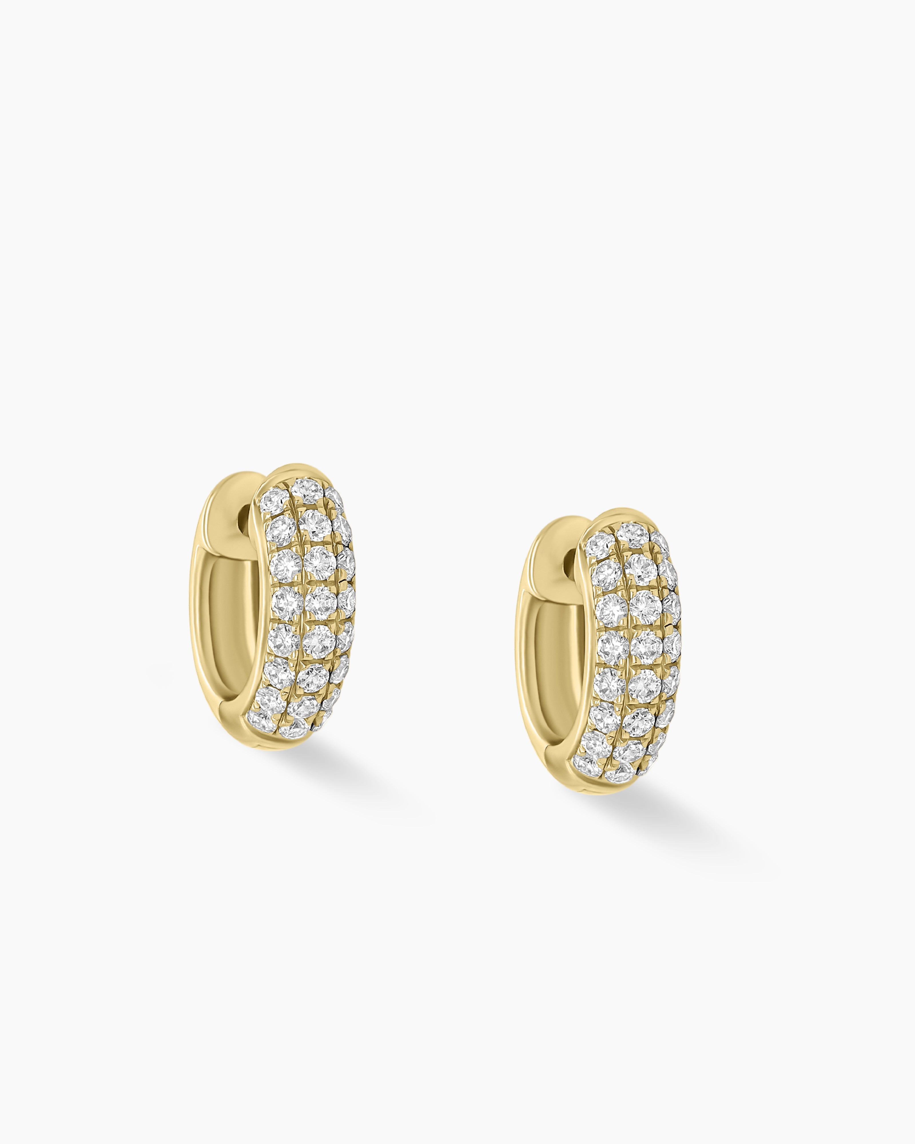Diamond Pave Hoop Earrings