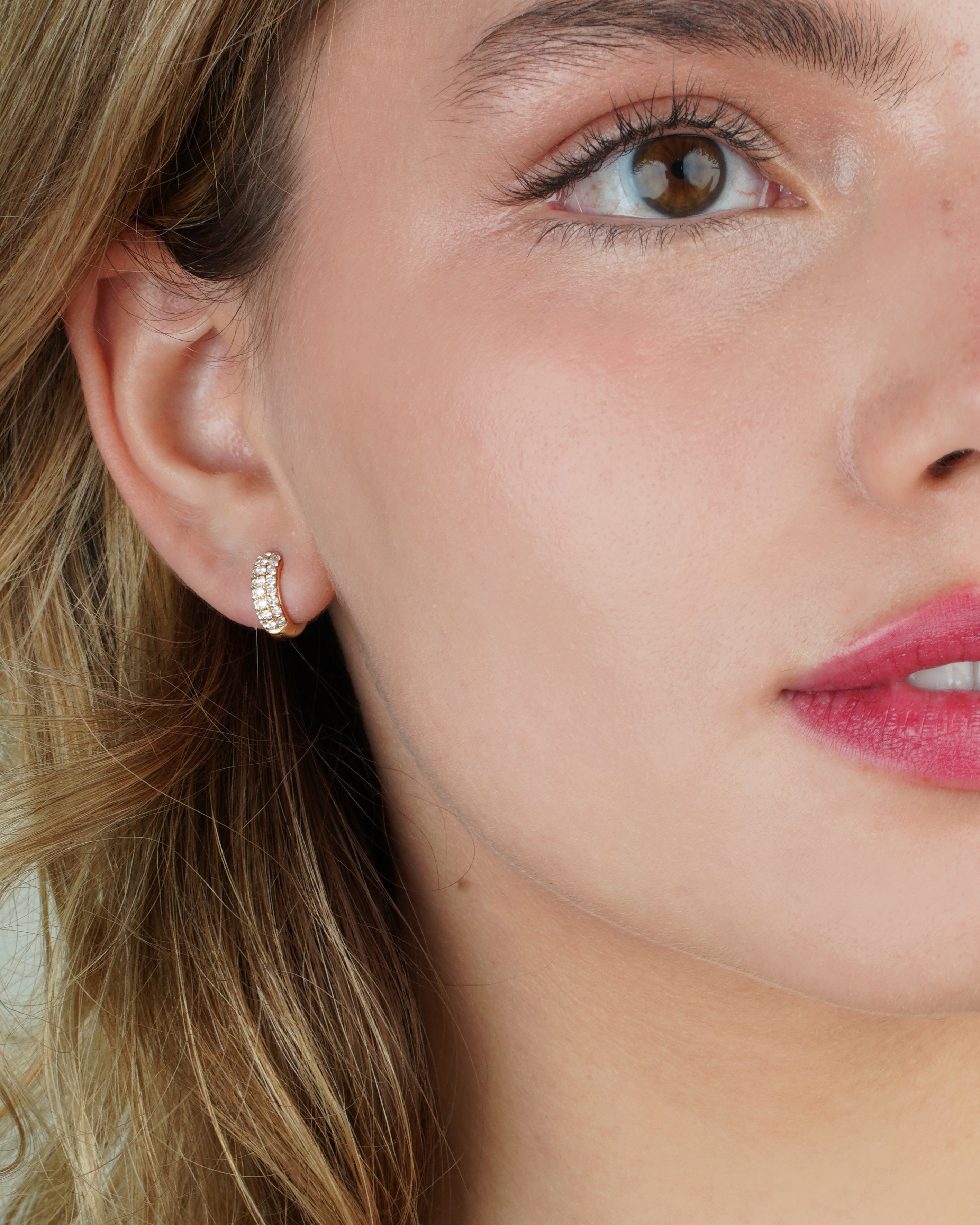 Diamond Pave Hoop Earrings