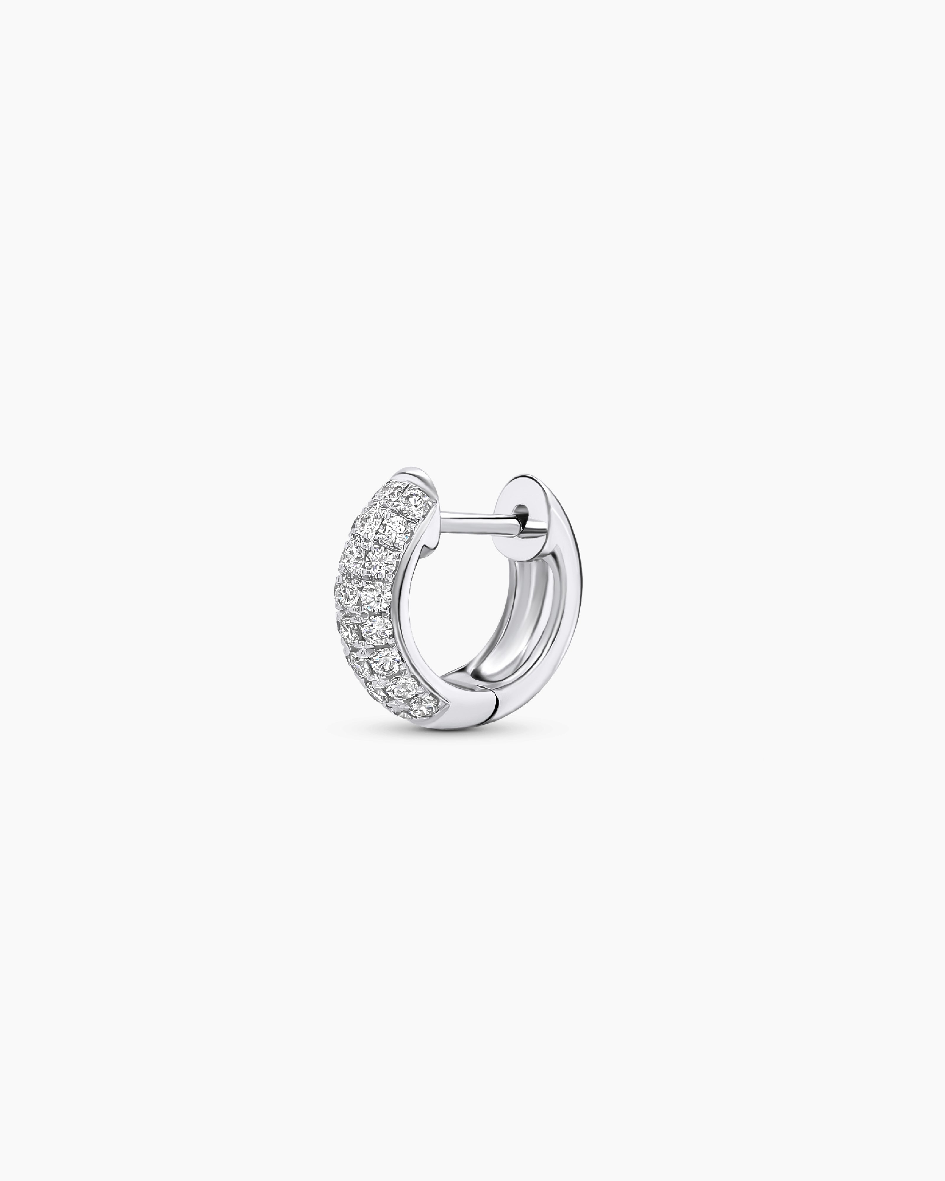 Diamond Pave Hoop Earrings