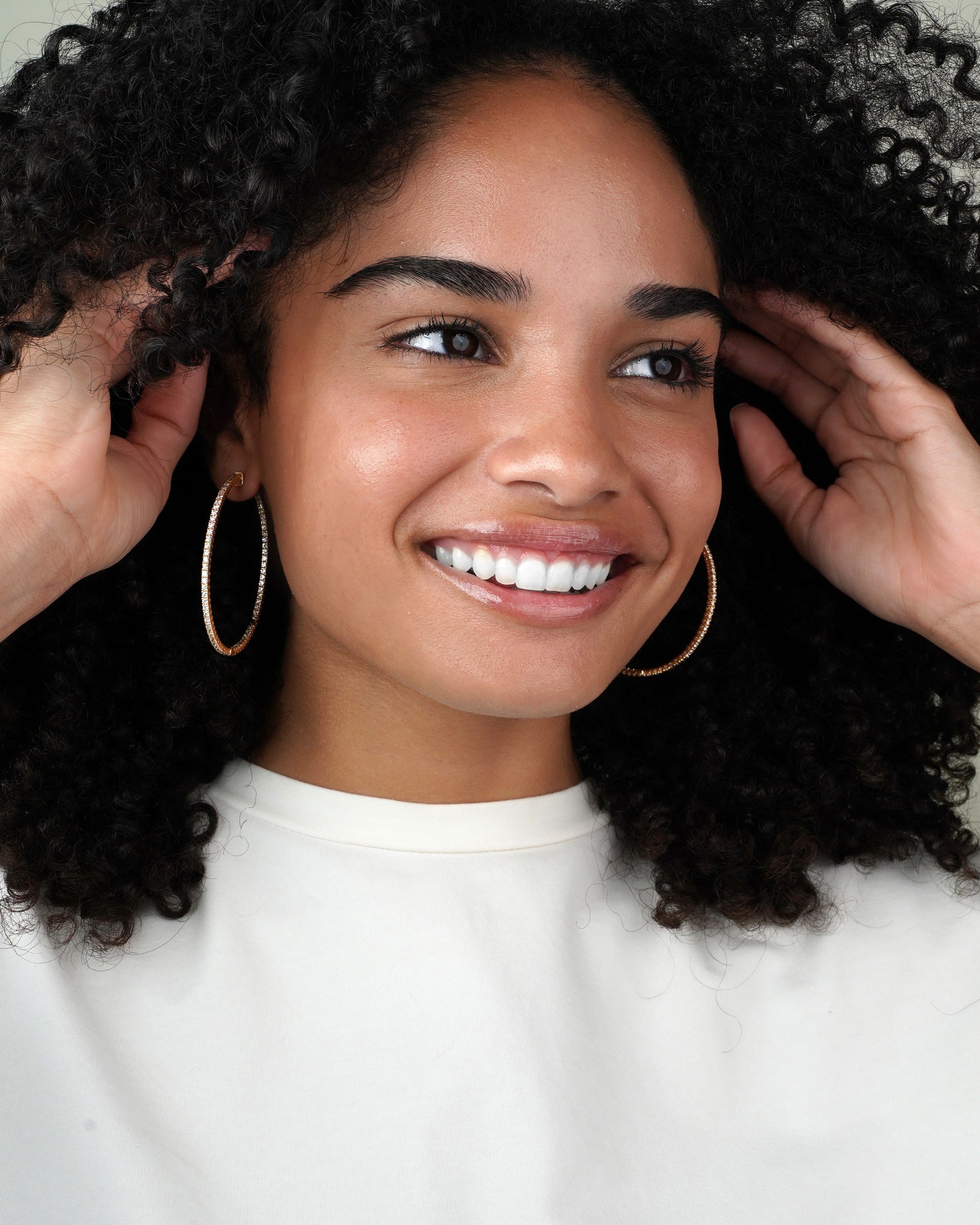Diamond Hoop Earrings