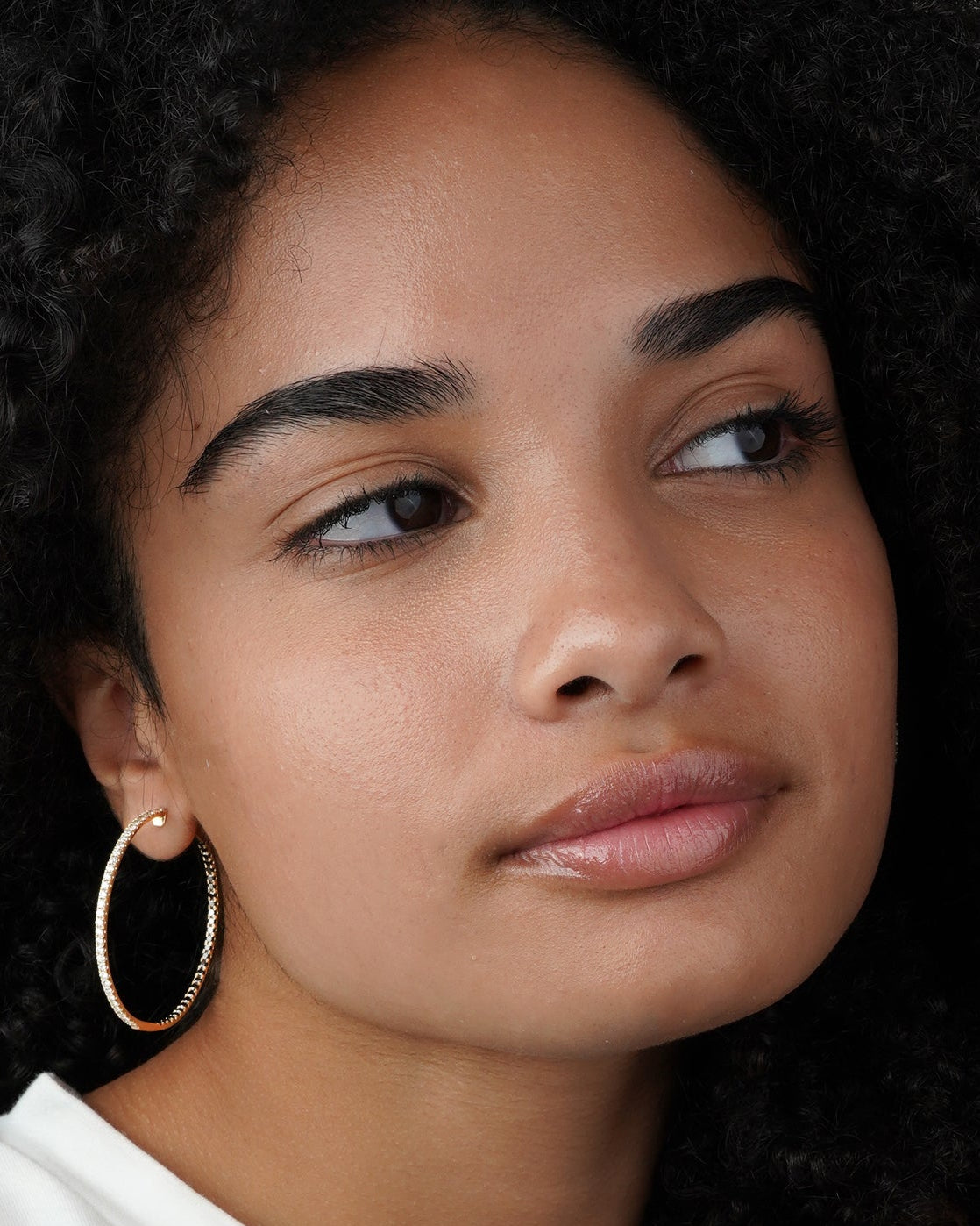Large Diamond and Sapphire Hoops