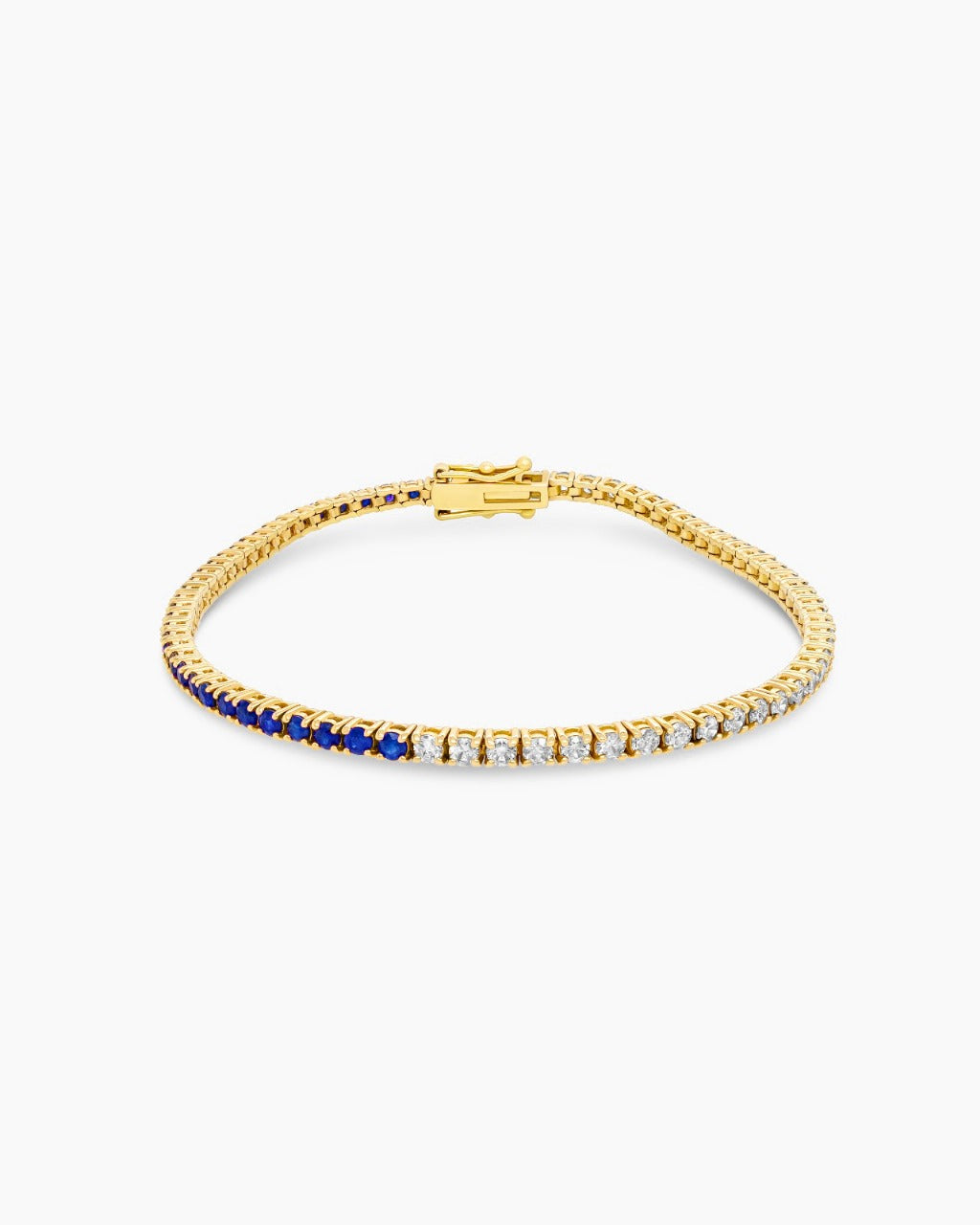 Gemstone and Diamond Tennis Bracelet