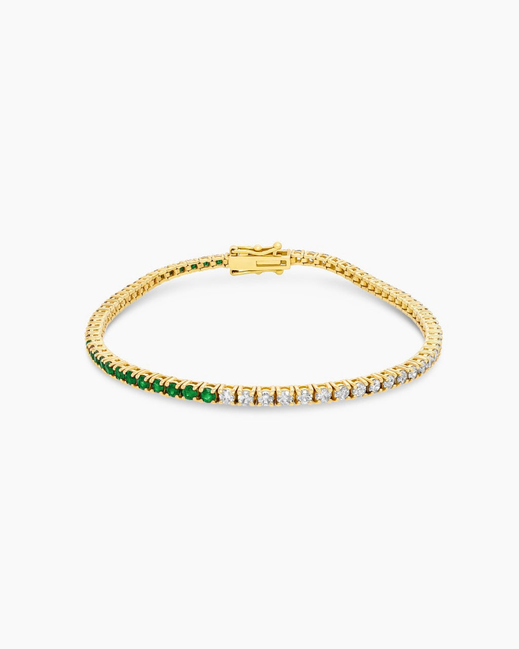 Gemstone and Diamond Tennis Bracelet