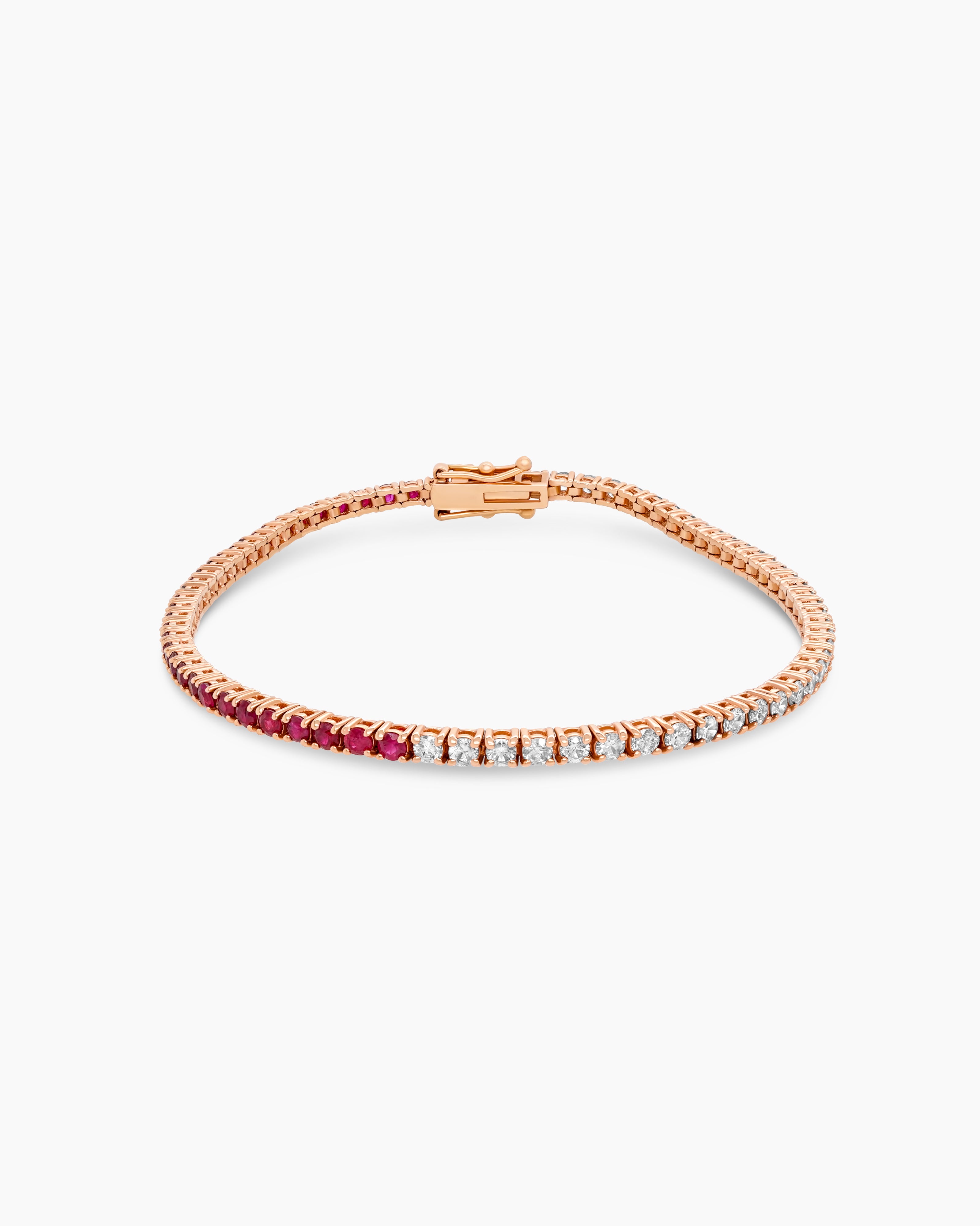 Gemstone and Diamond Tennis Bracelet