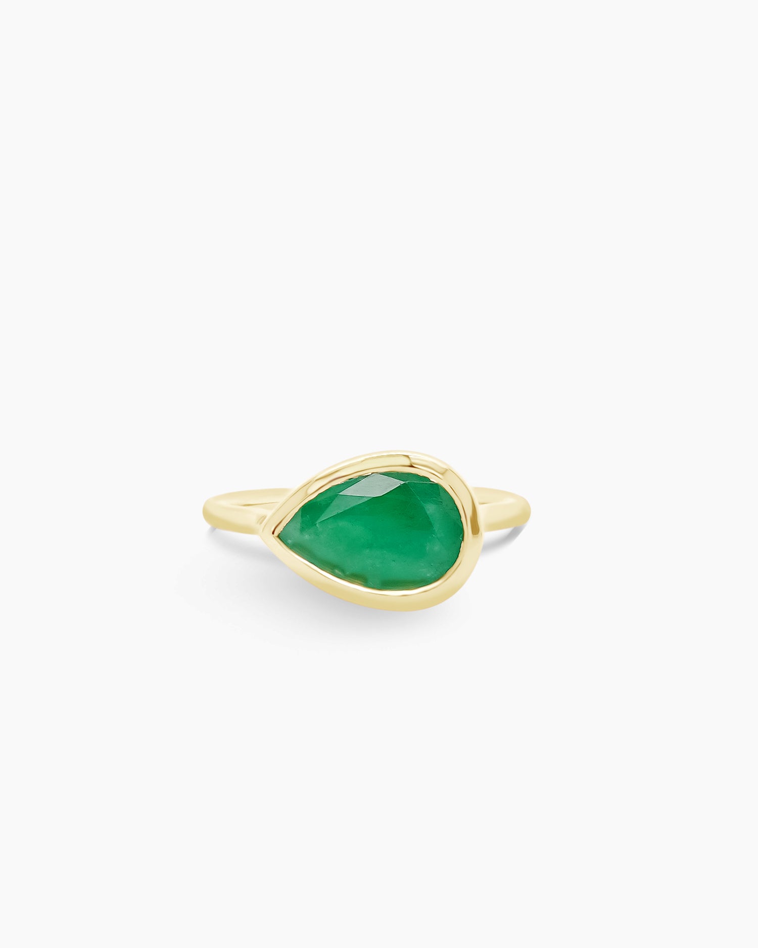 Pear Cut Emerald Ring