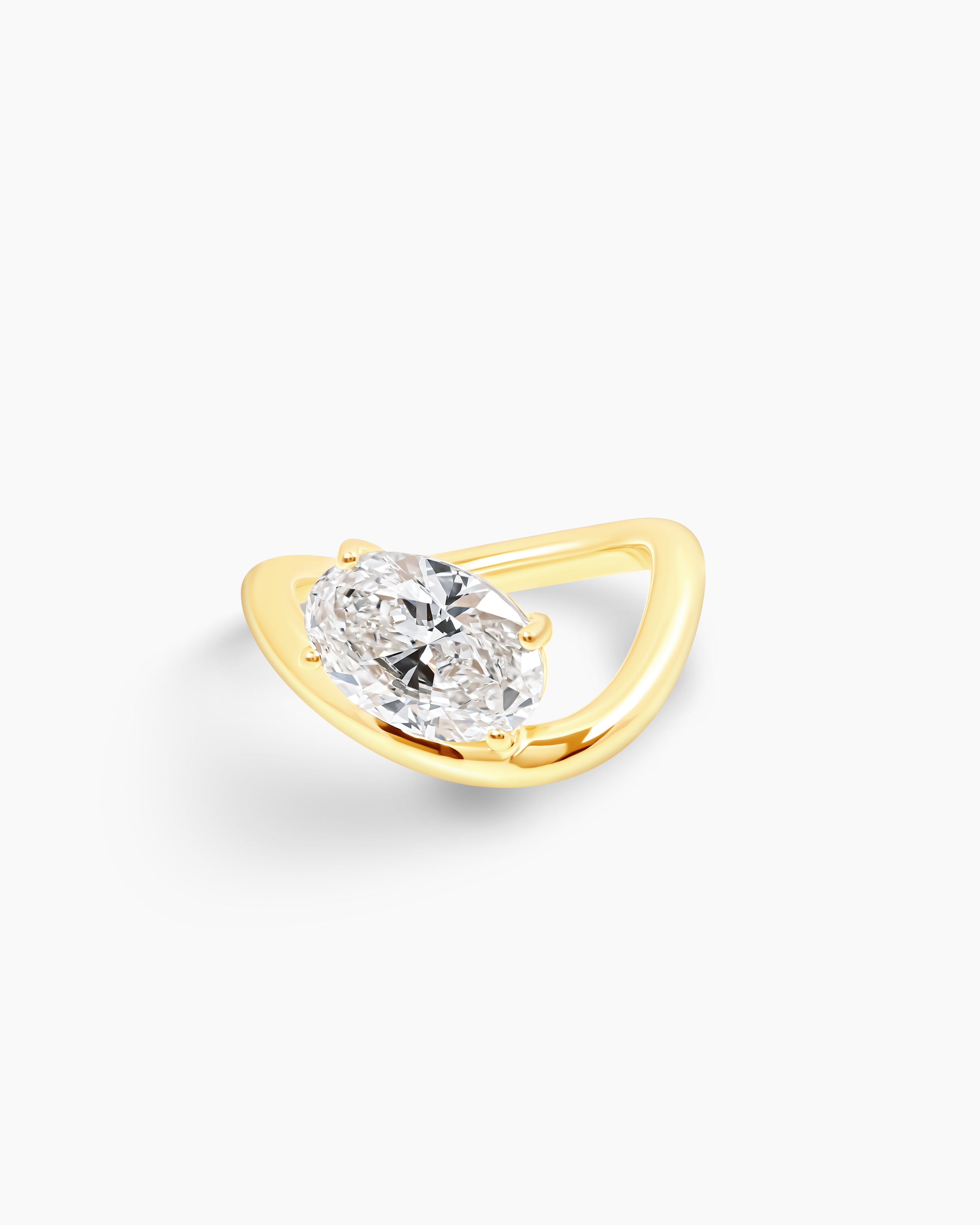 Oval Cut Lab Diamond Ring