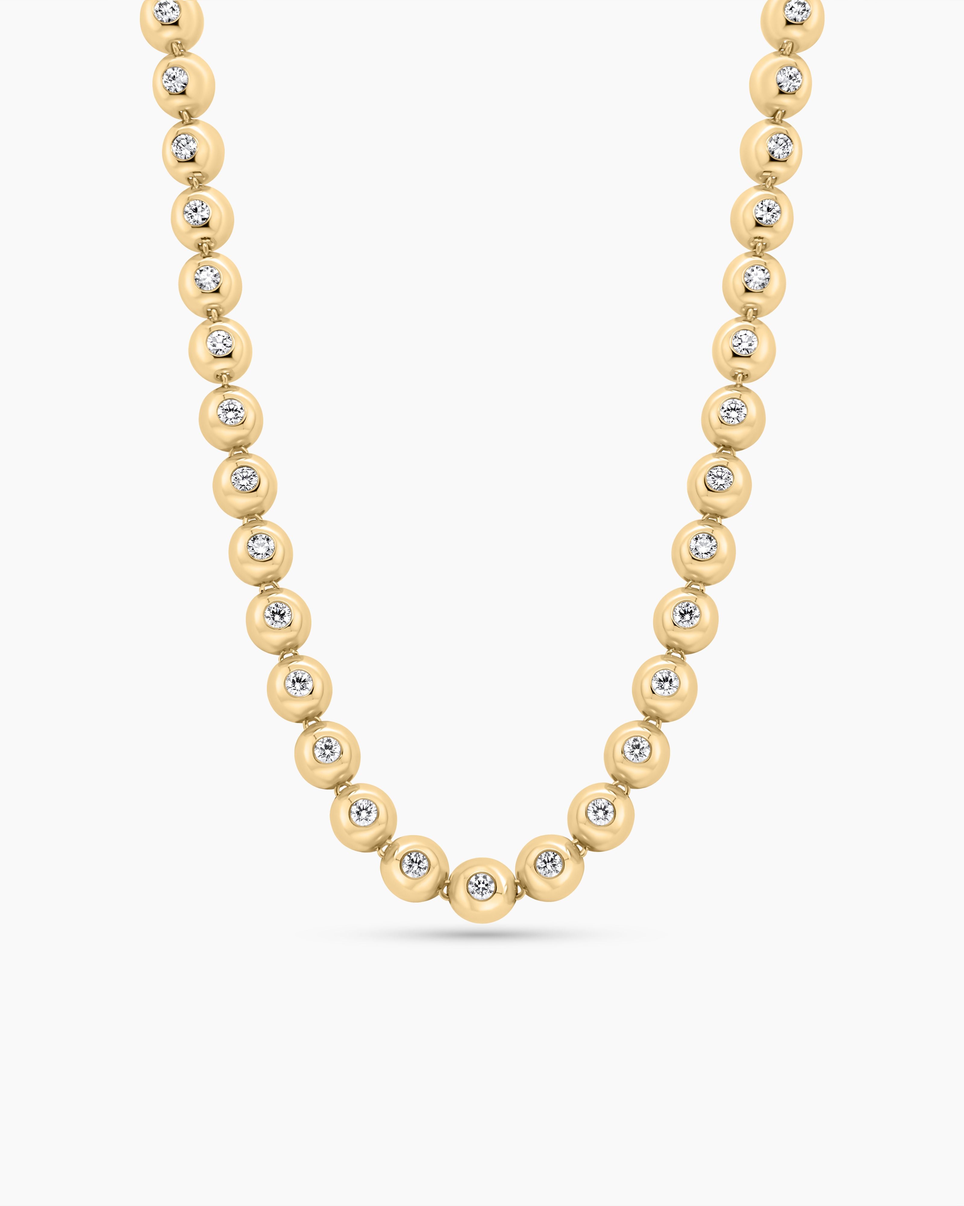 Bezel Set Tennis Necklace