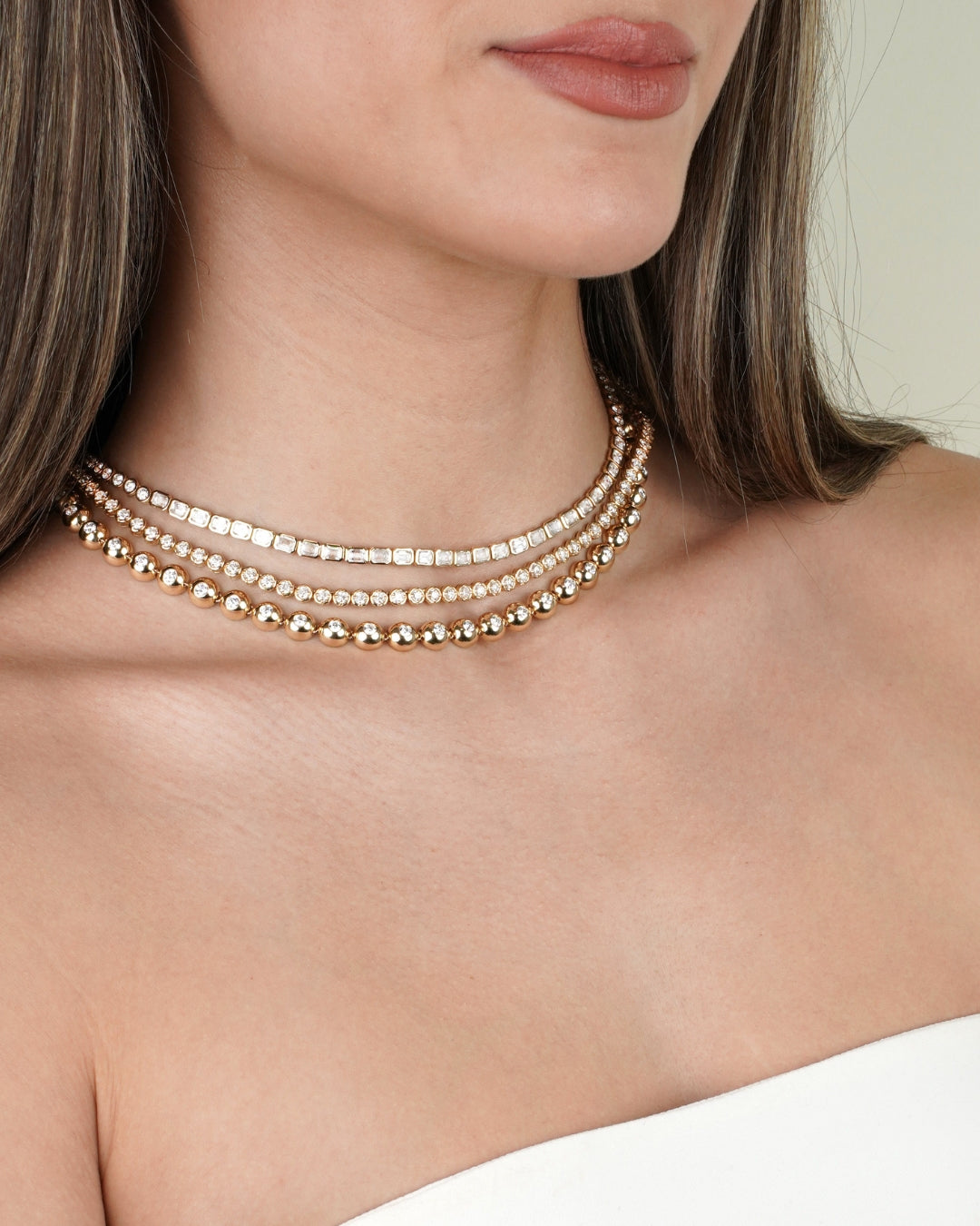 Bezel Set Tennis Necklace