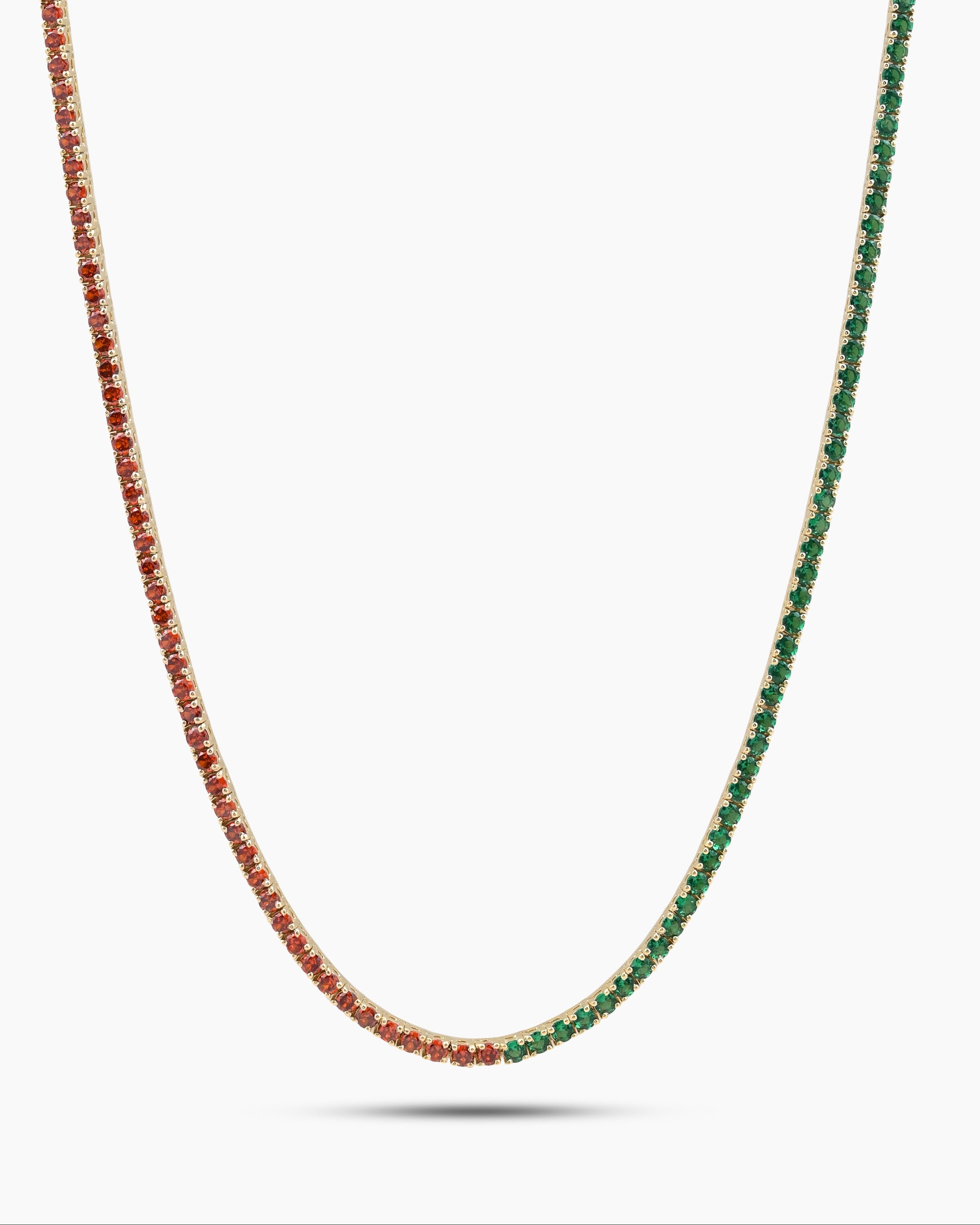Jessica Cristobal X Rudy Santayana | Orange and Green Tennis Necklace