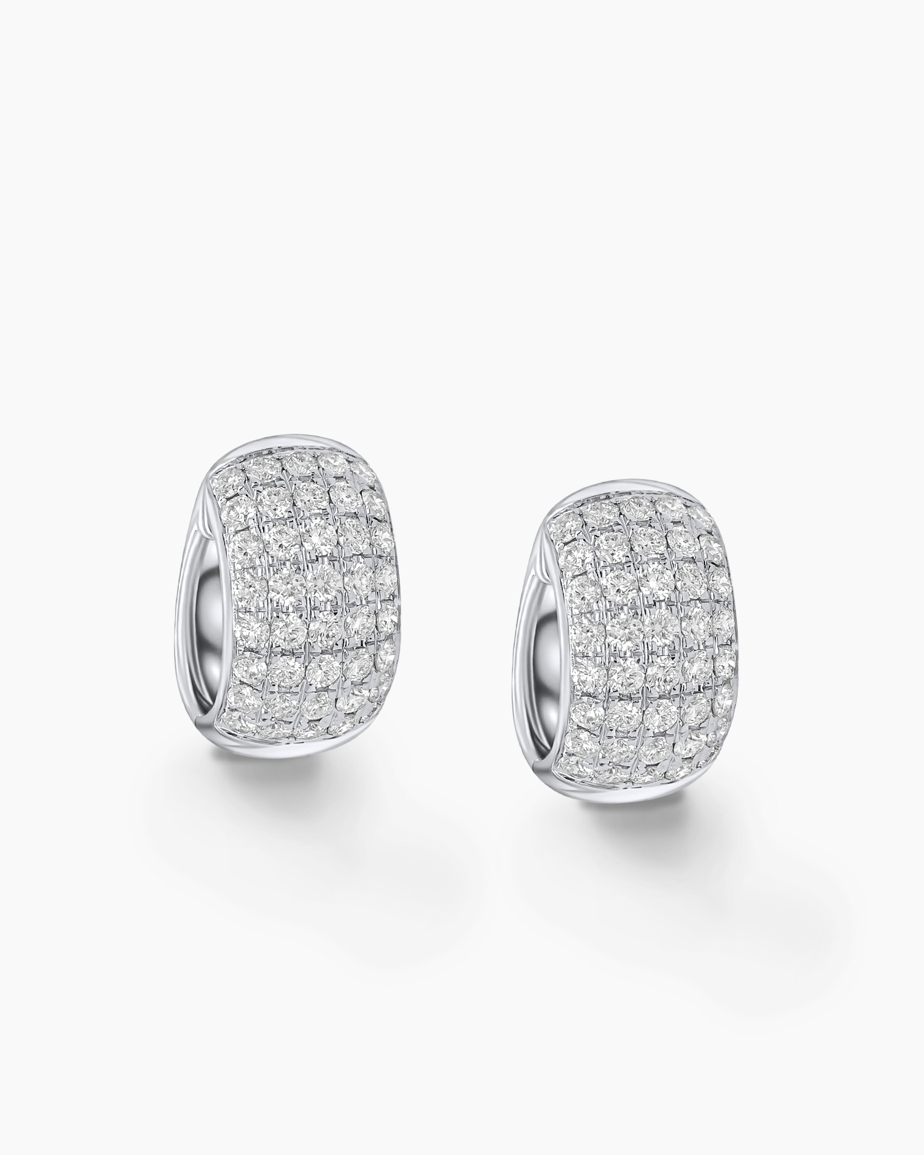 Diamond Pave Hoop Earrings