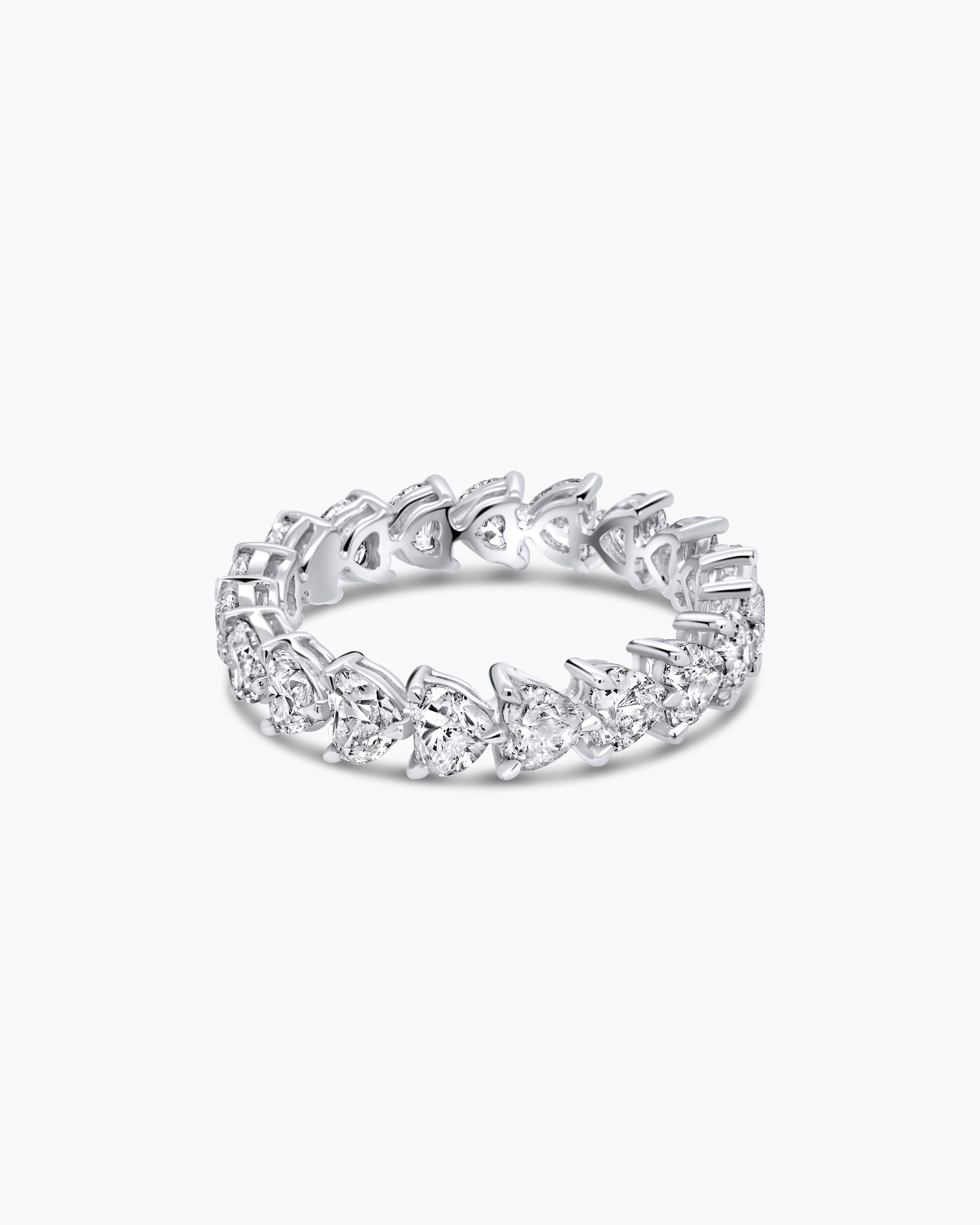 Diamond Hearts Eternity Band