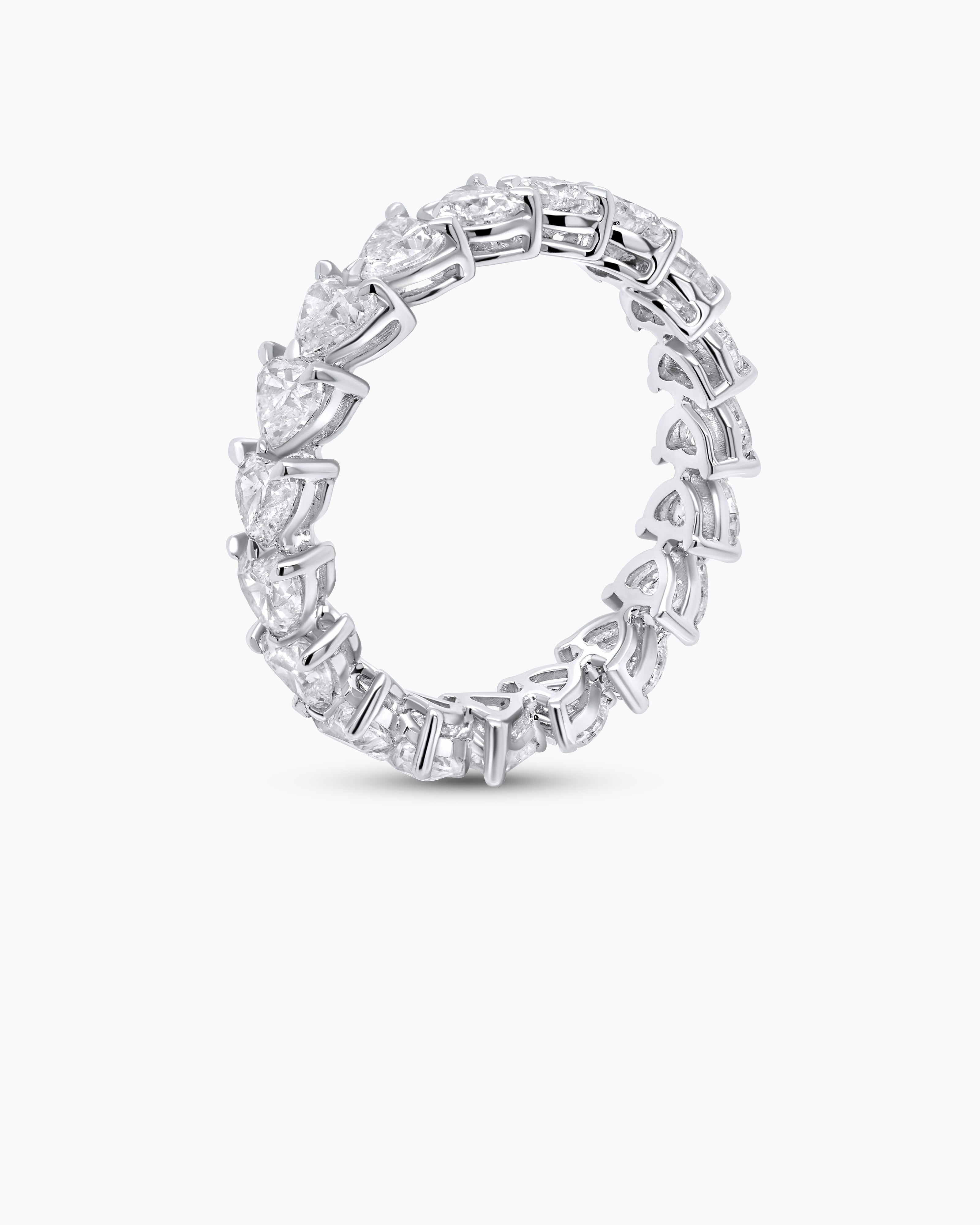 Diamond Hearts Eternity Band
