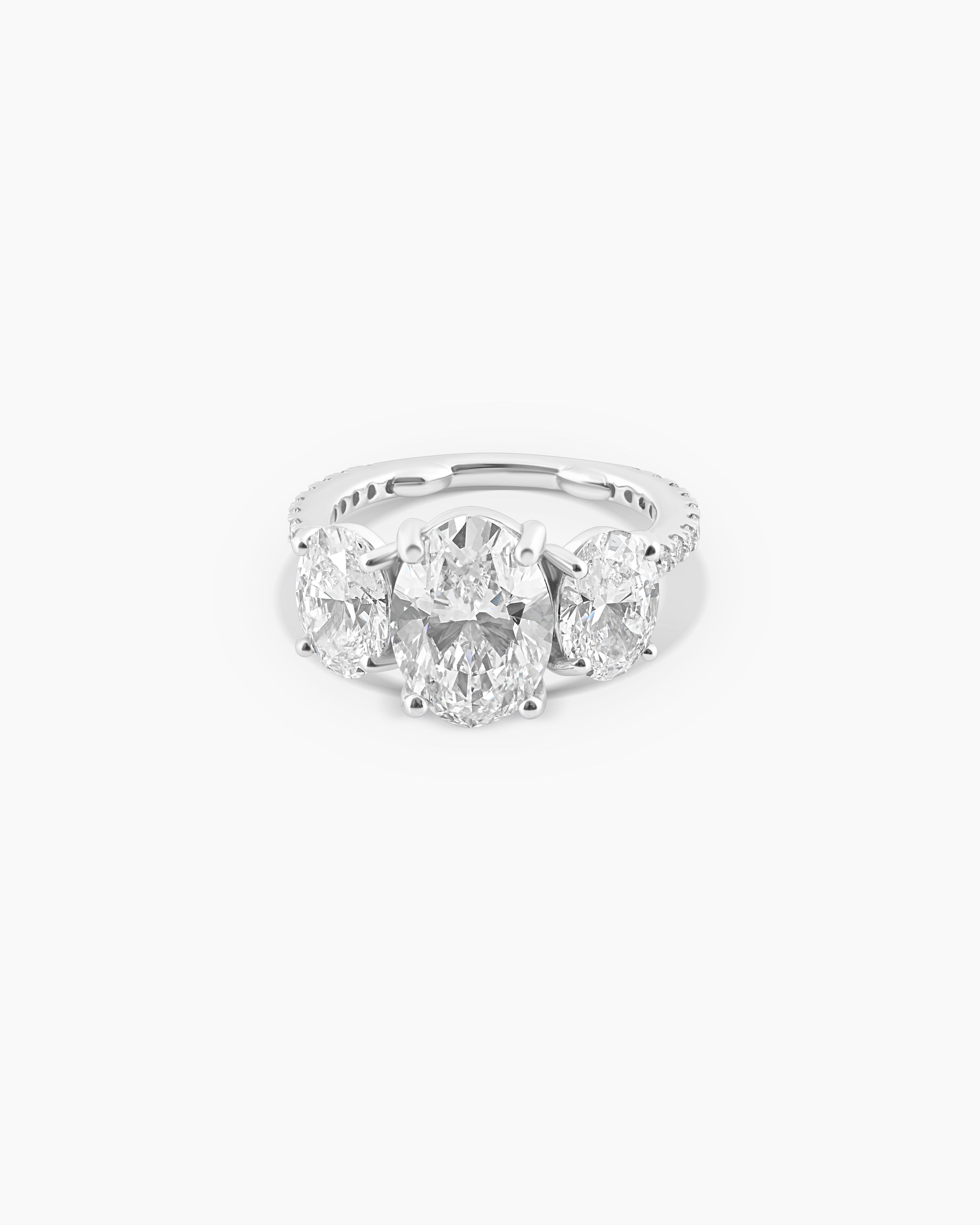 Forever Yours | Oval Cut Three Stone Lab Diamond Engagement Ring