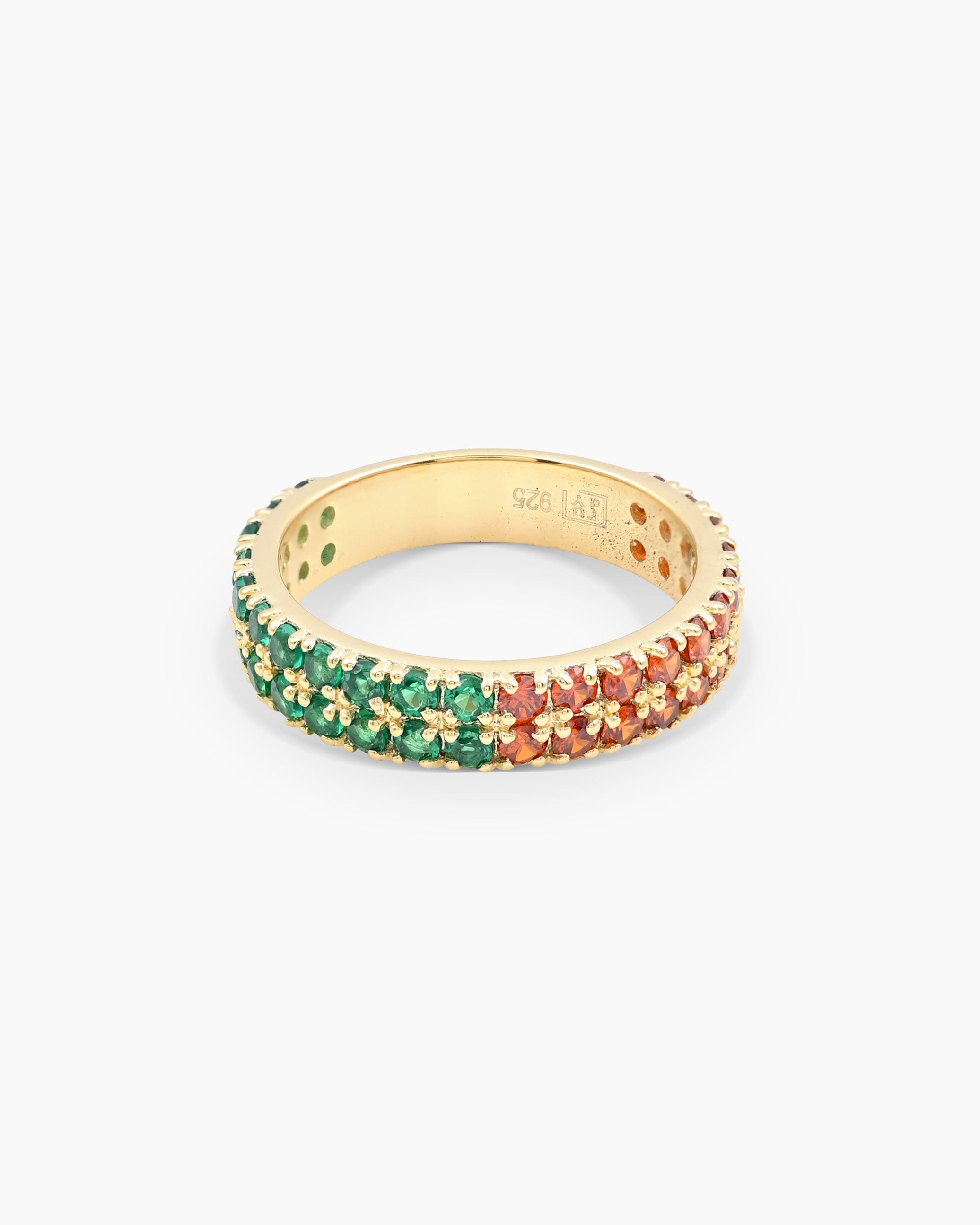 Jessica Cristobal X Rudy Santayana | Orange and Green Half and Half Band Ring