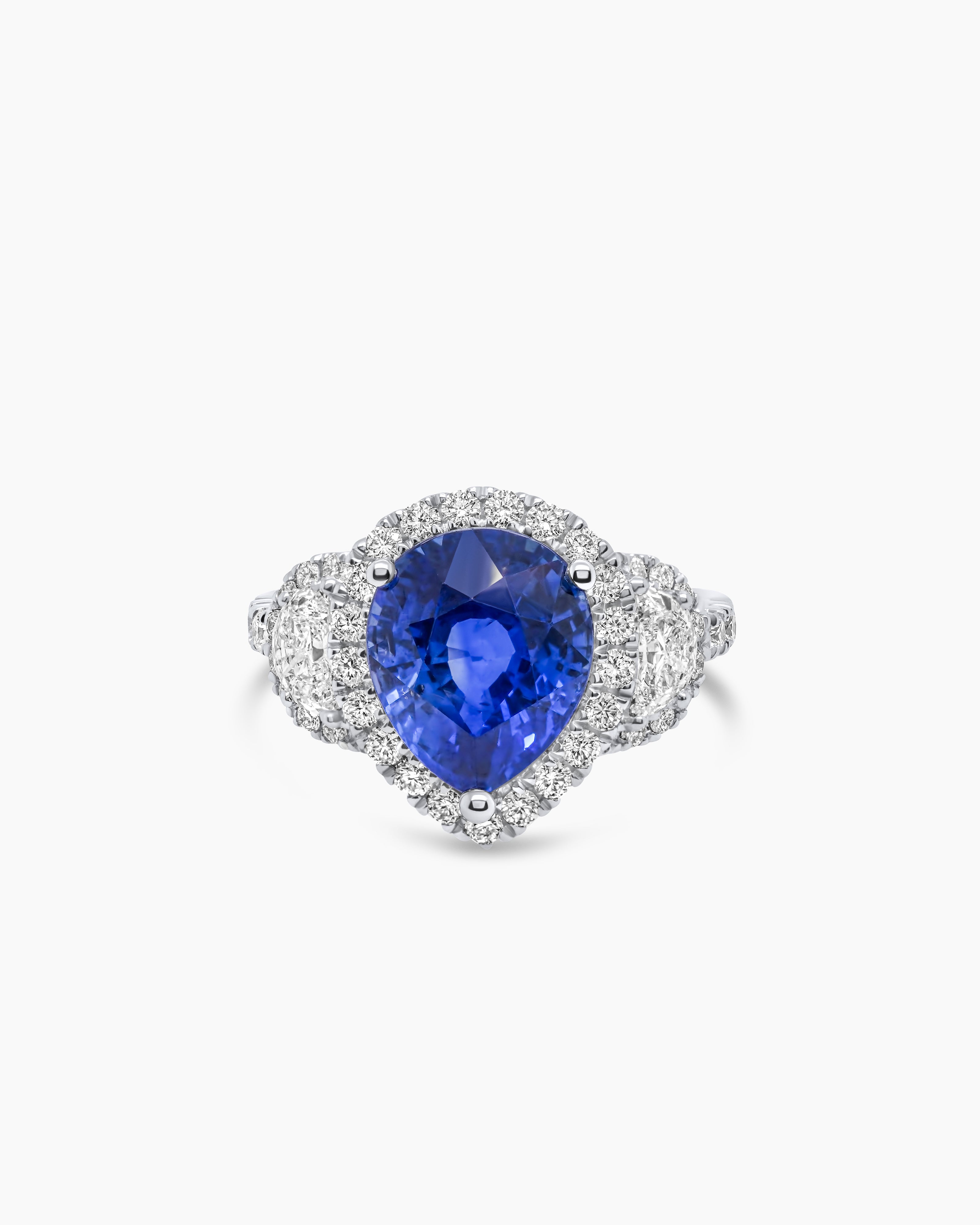 Blue Sapphire and Diamond Cocktail Ring