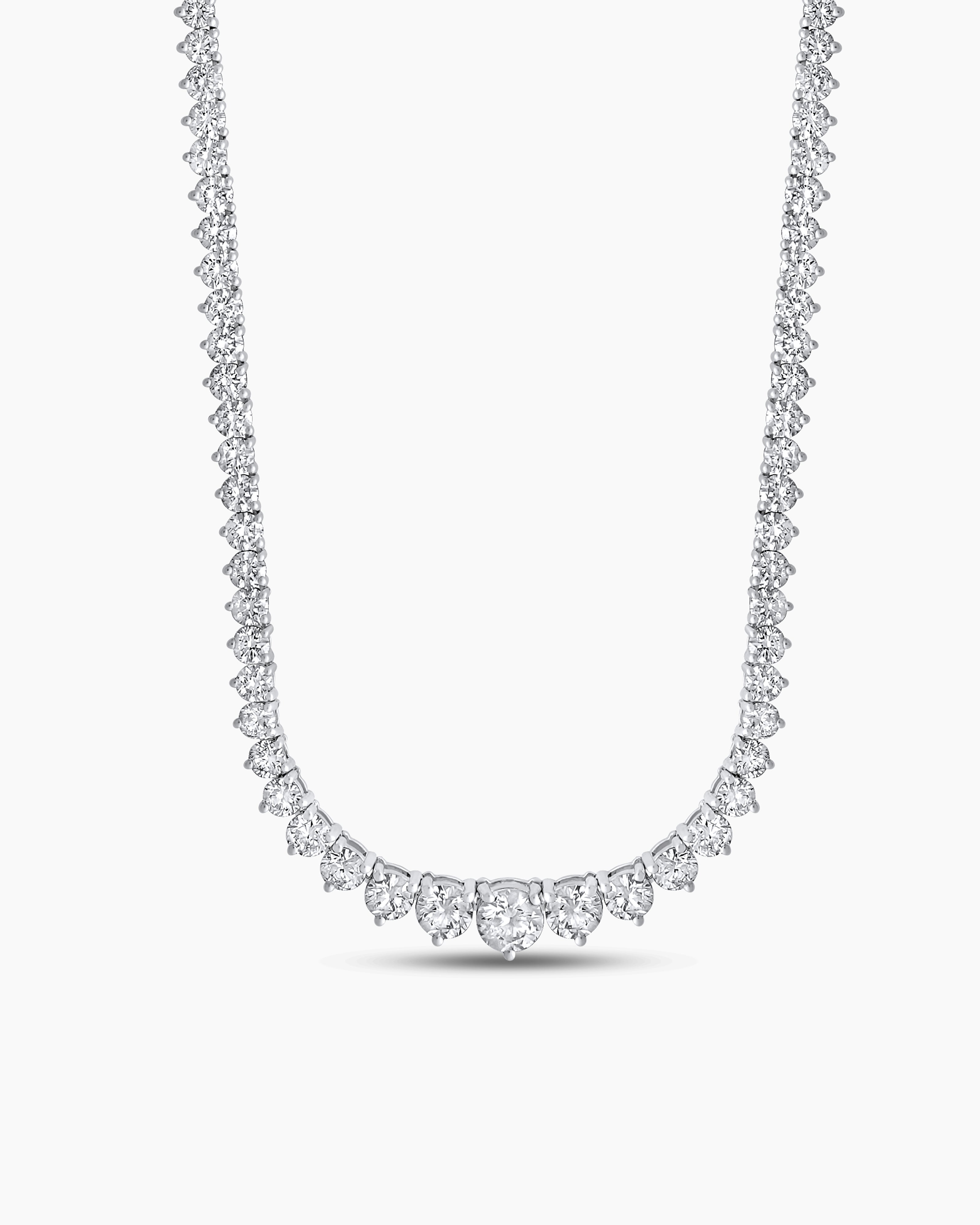 Graduated Diamond Tennis Necklace