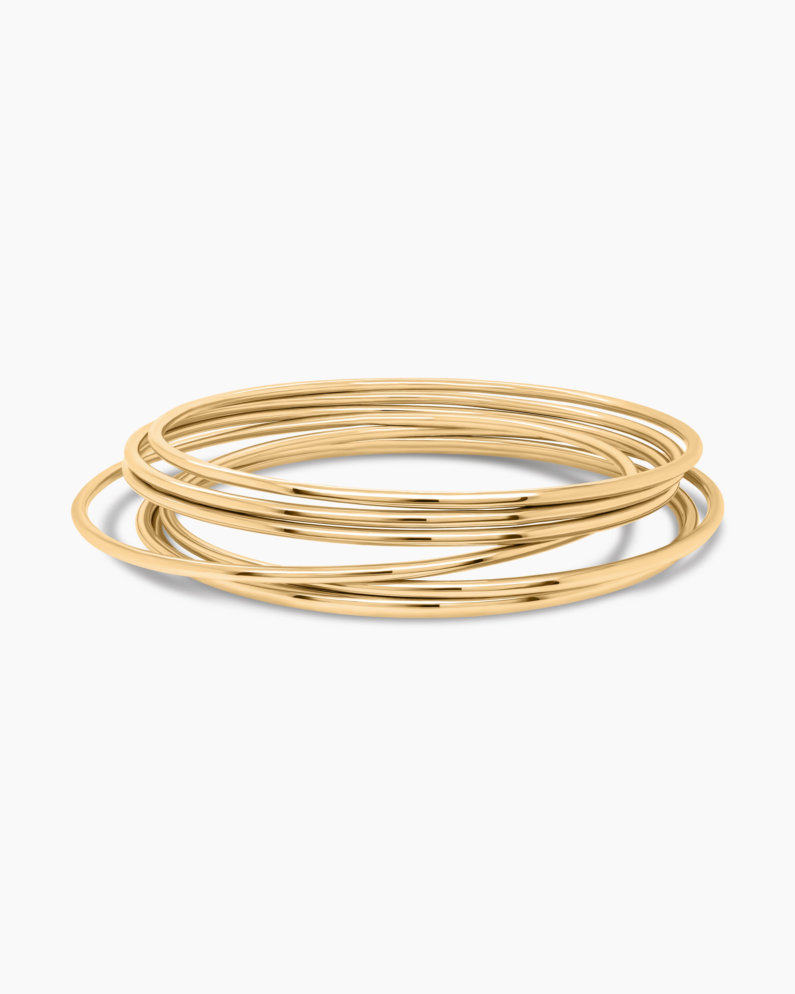 Round Edge Bangle Bracelets