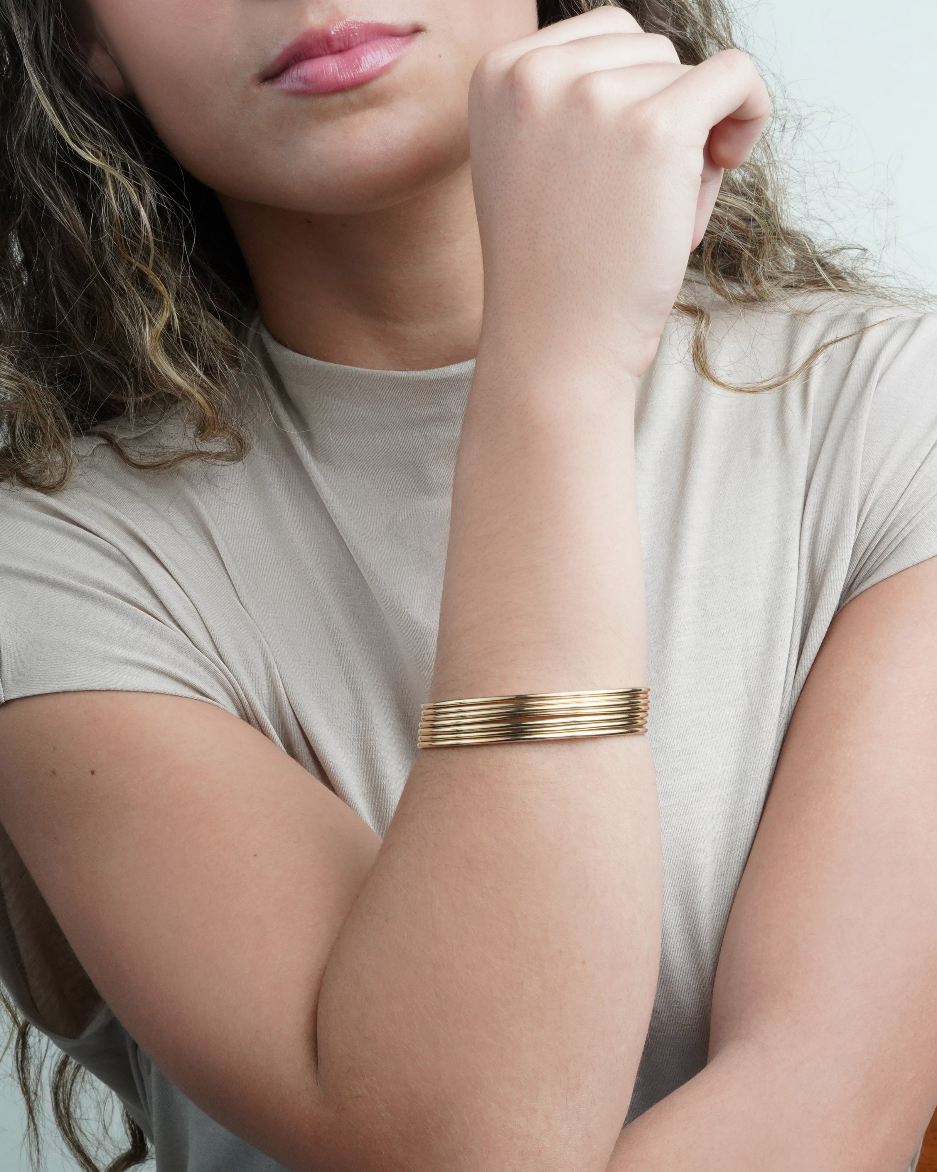 Round Edge Bangle Bracelet