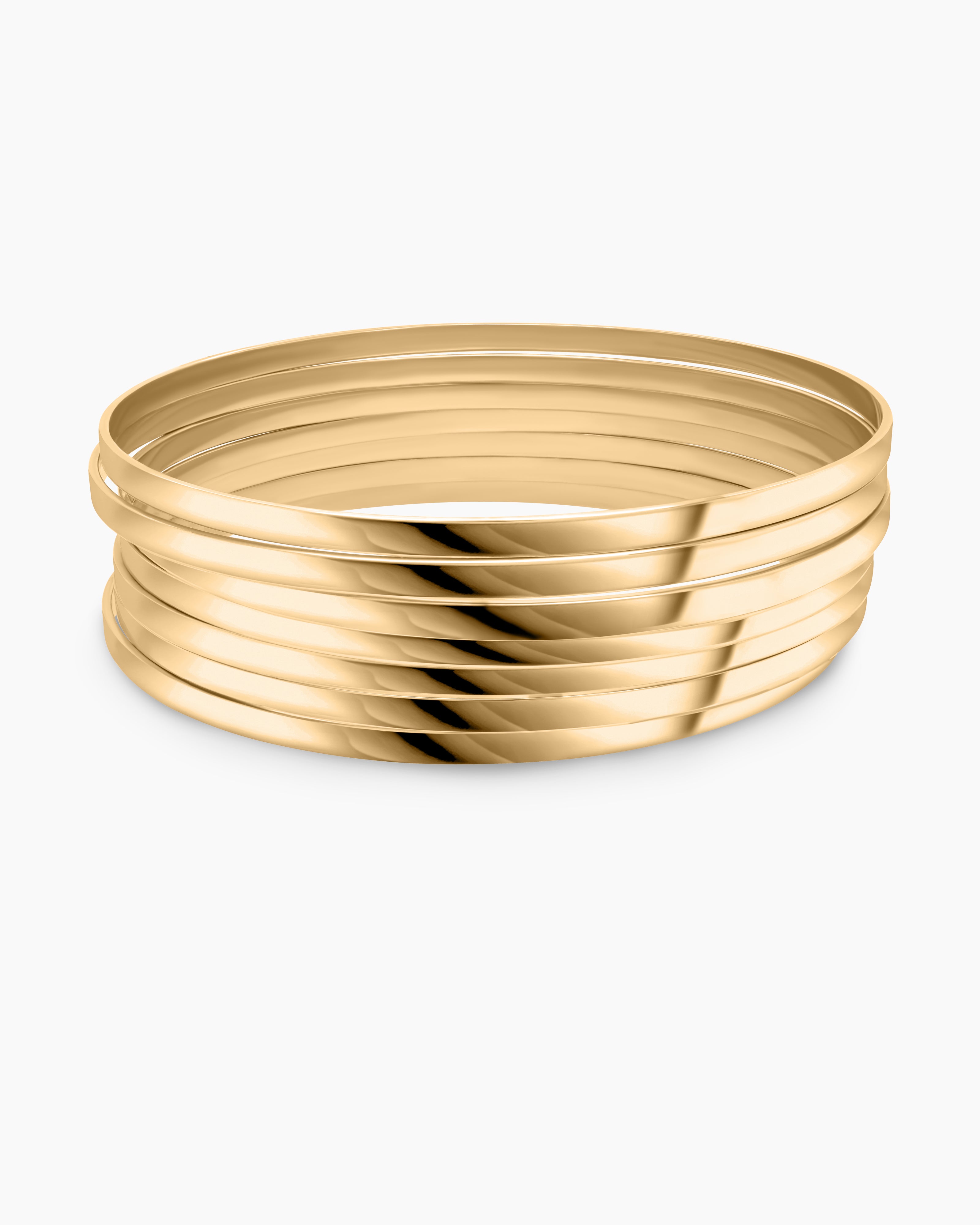 Flat Edge Bangle Bracelets