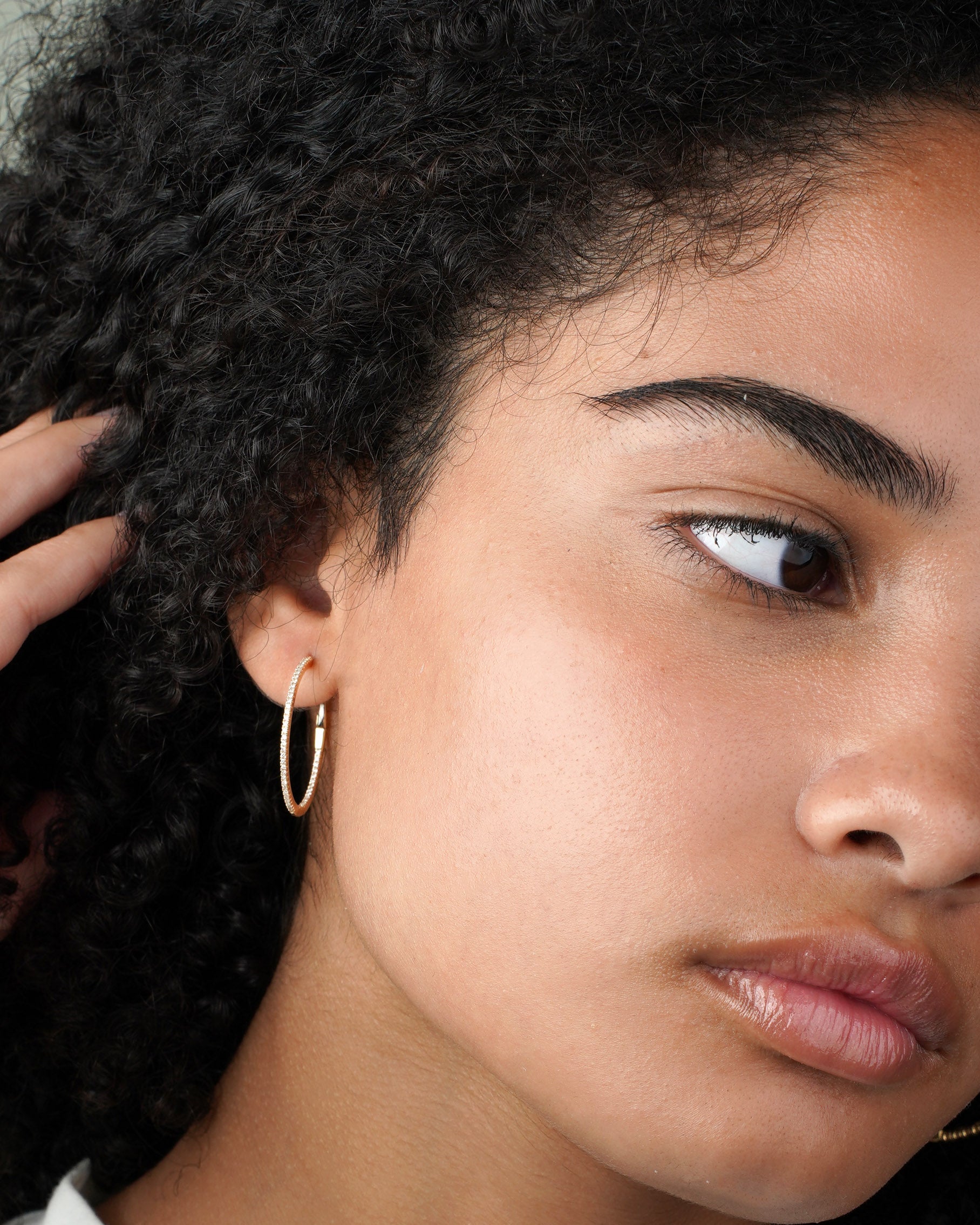 Small Diamond Hoop Earrings