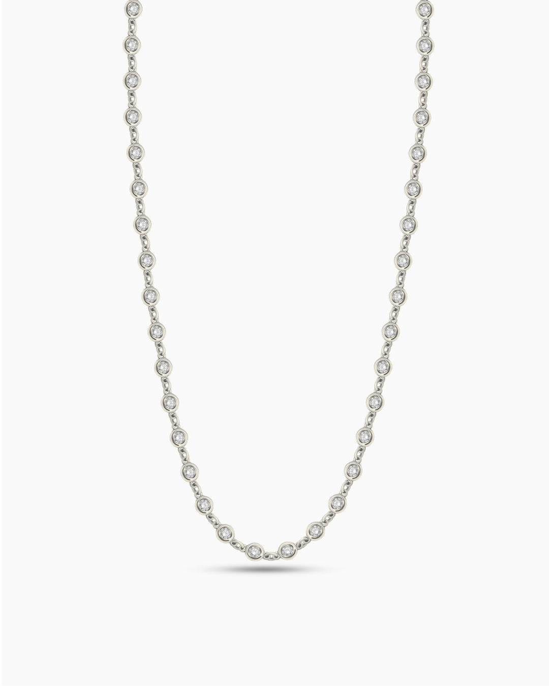 Sparkles By the Yard | Diamond Bezel Chain Necklace