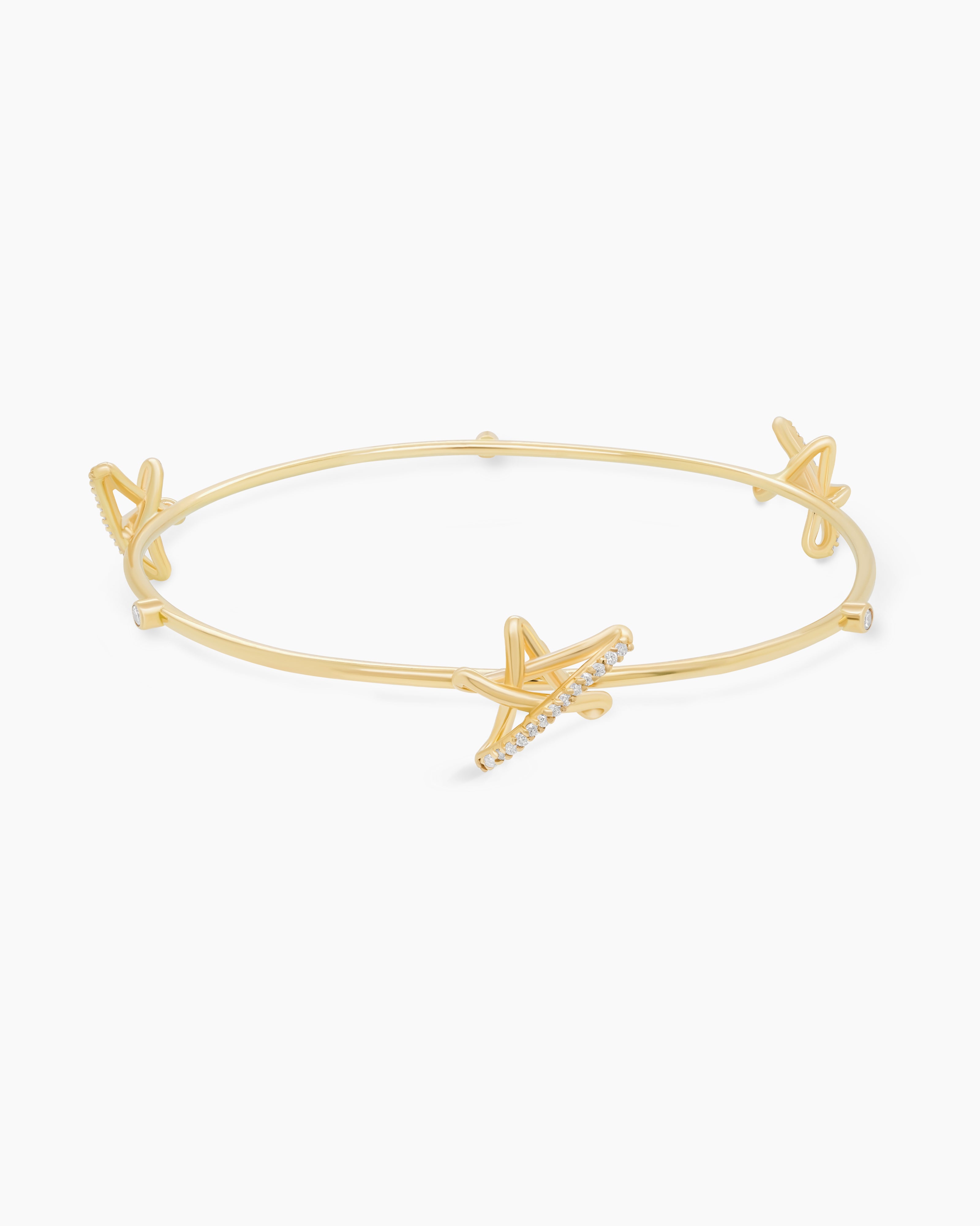 Diamond Star Bangle Bracelet