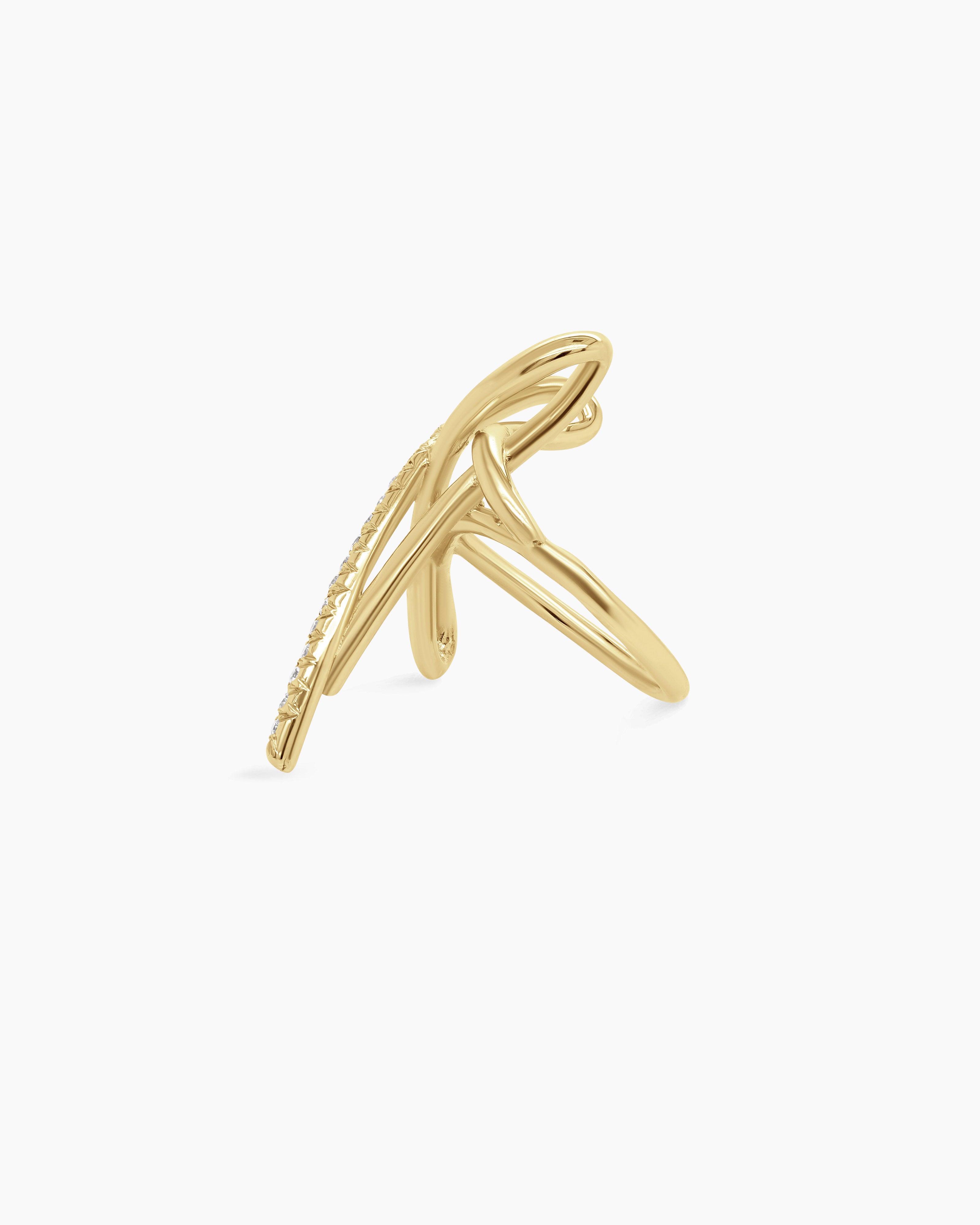 Medium Diamond Star Scribble Ring