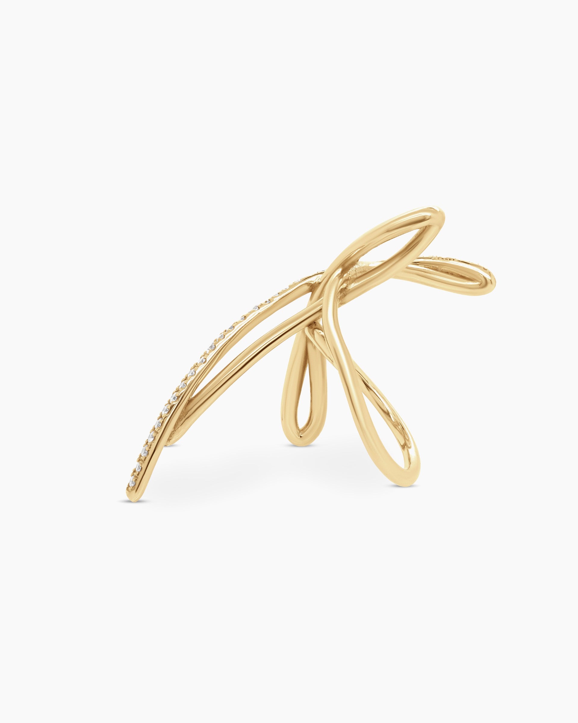 Large Diamond Star Scribble Statement Ring