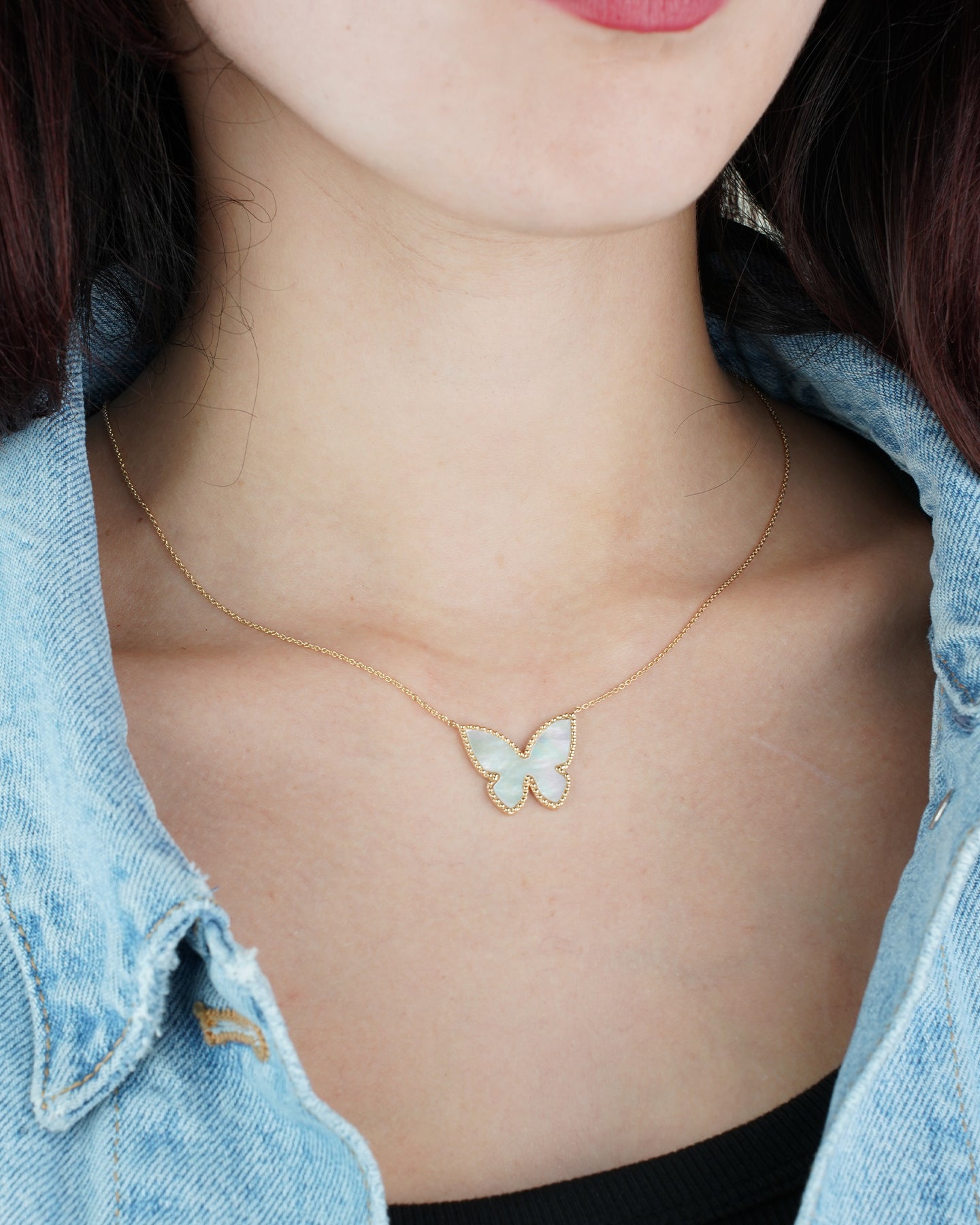 Vivara | Small Mother of Pearl Butterfly Necklace
