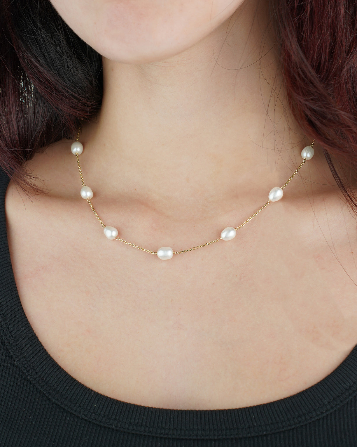 Chain and Freshwater Pearl Necklace
