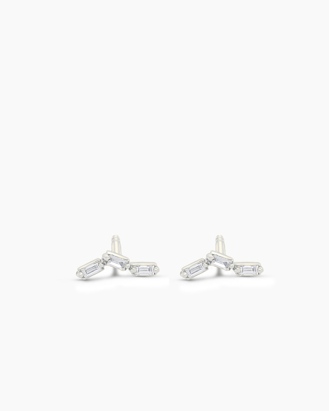 Diamond Baguette Stud Earrings