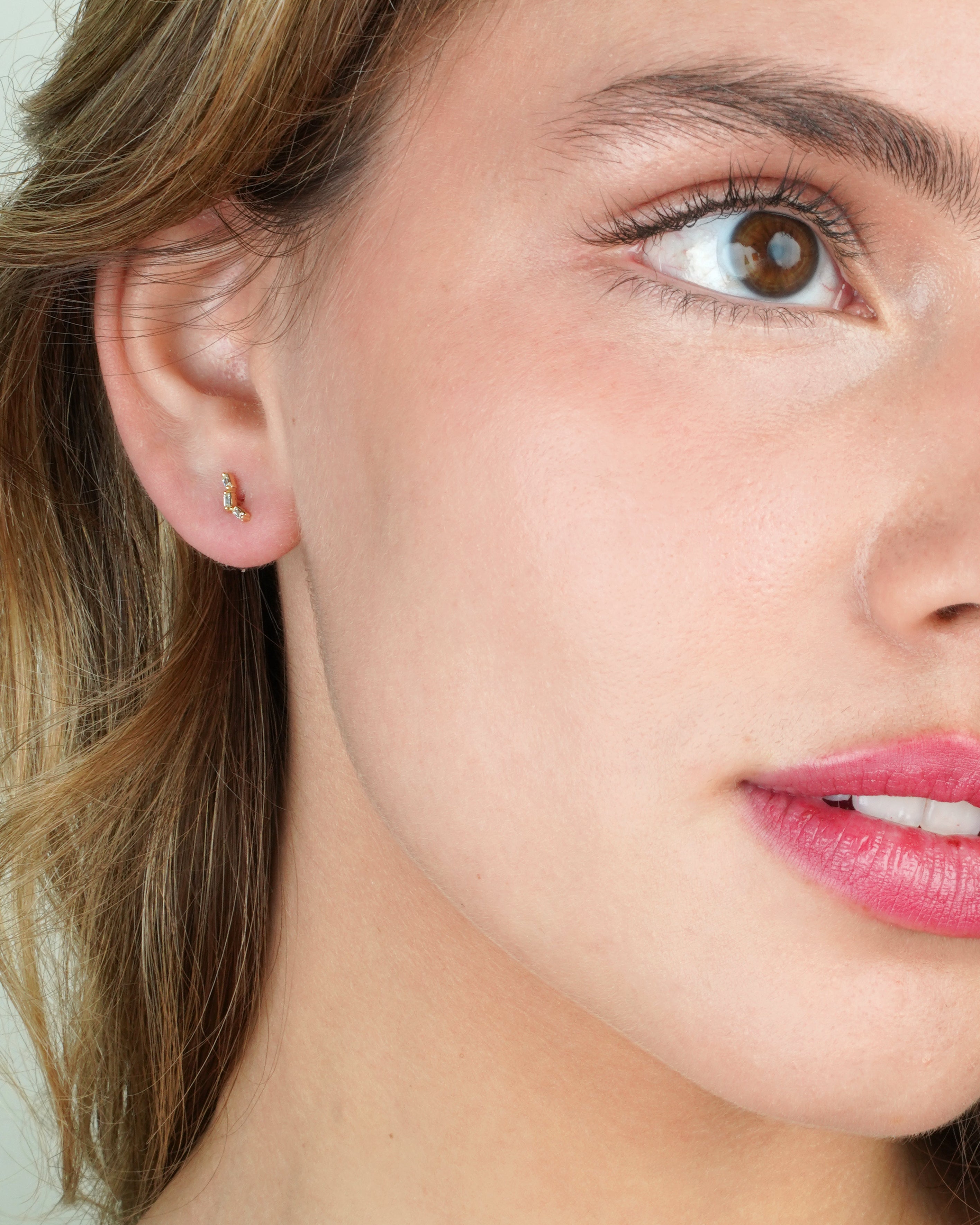 Diamond Baguette Stud Earrings