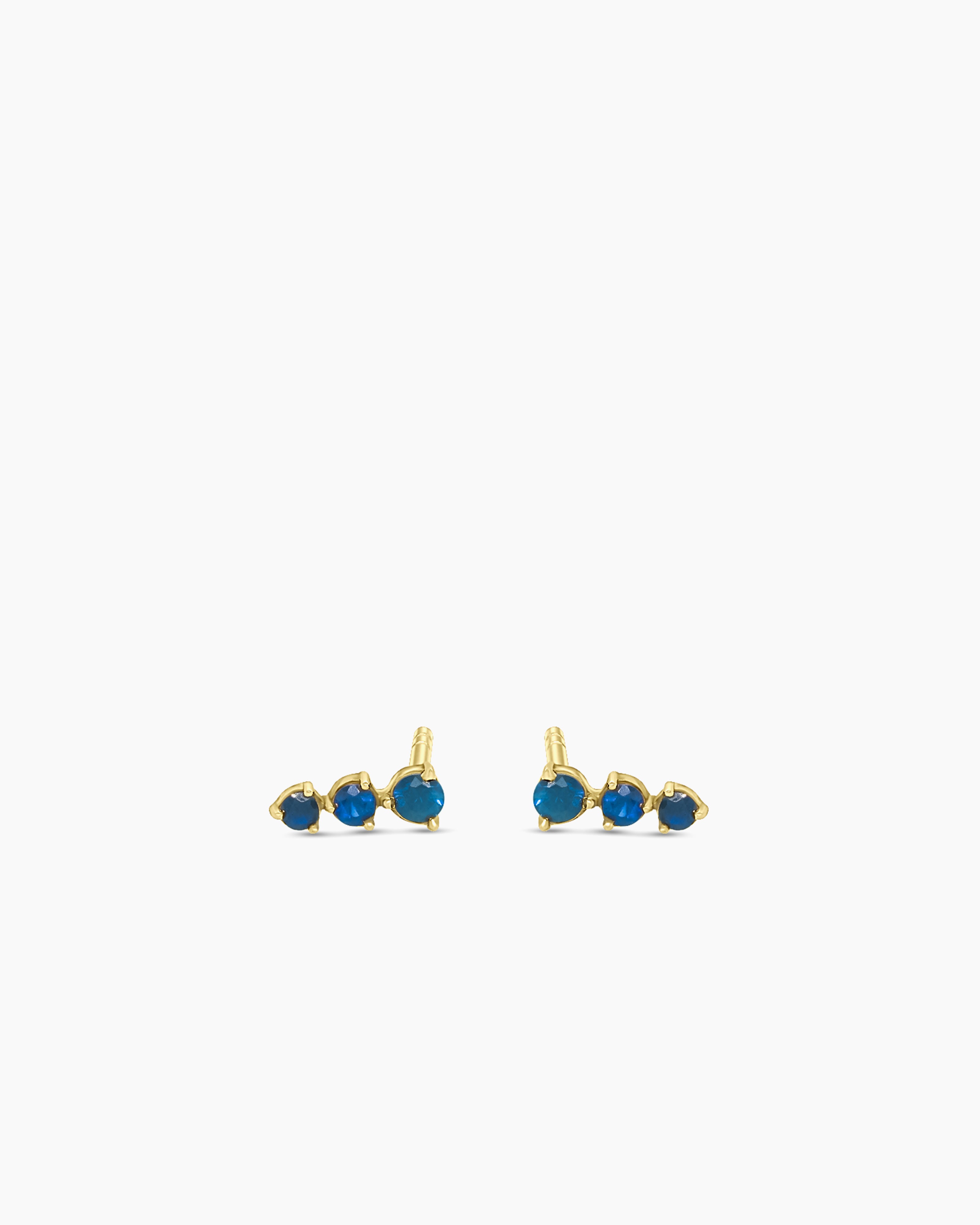 Graduated Gemstone Stud Earrings