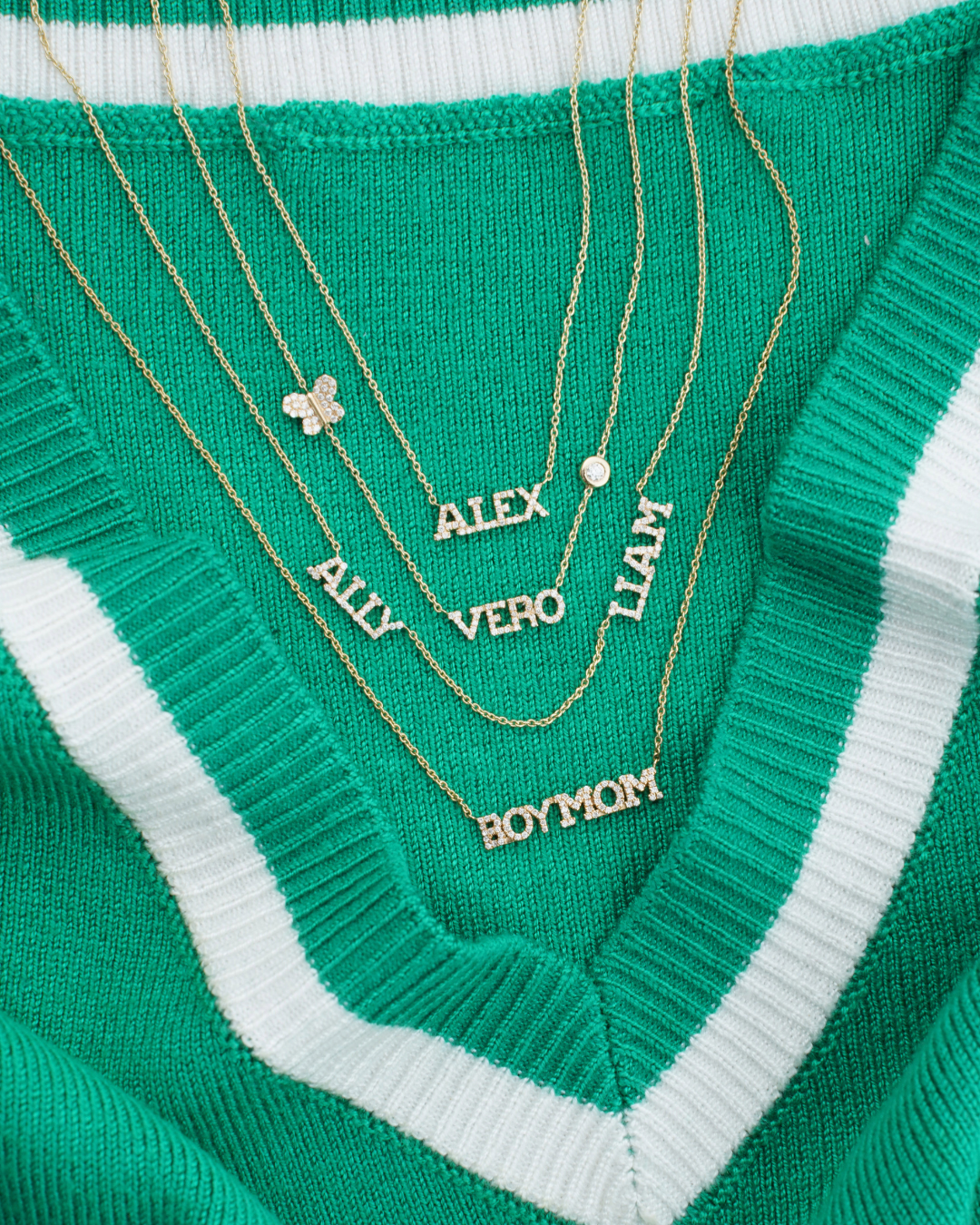 Itty Bitty | Mini Diamond Nameplate Necklace