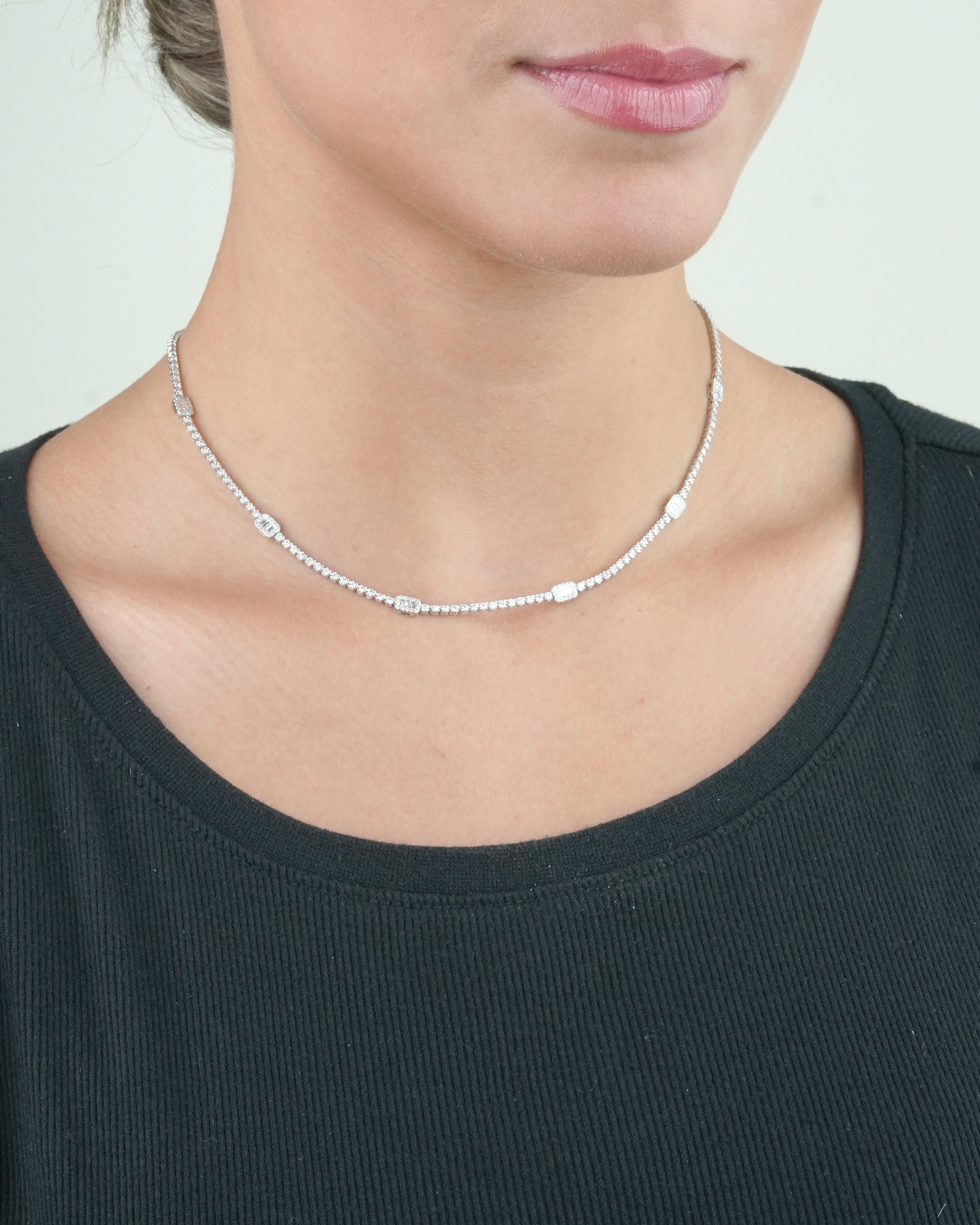 Baguette Tennis Necklace