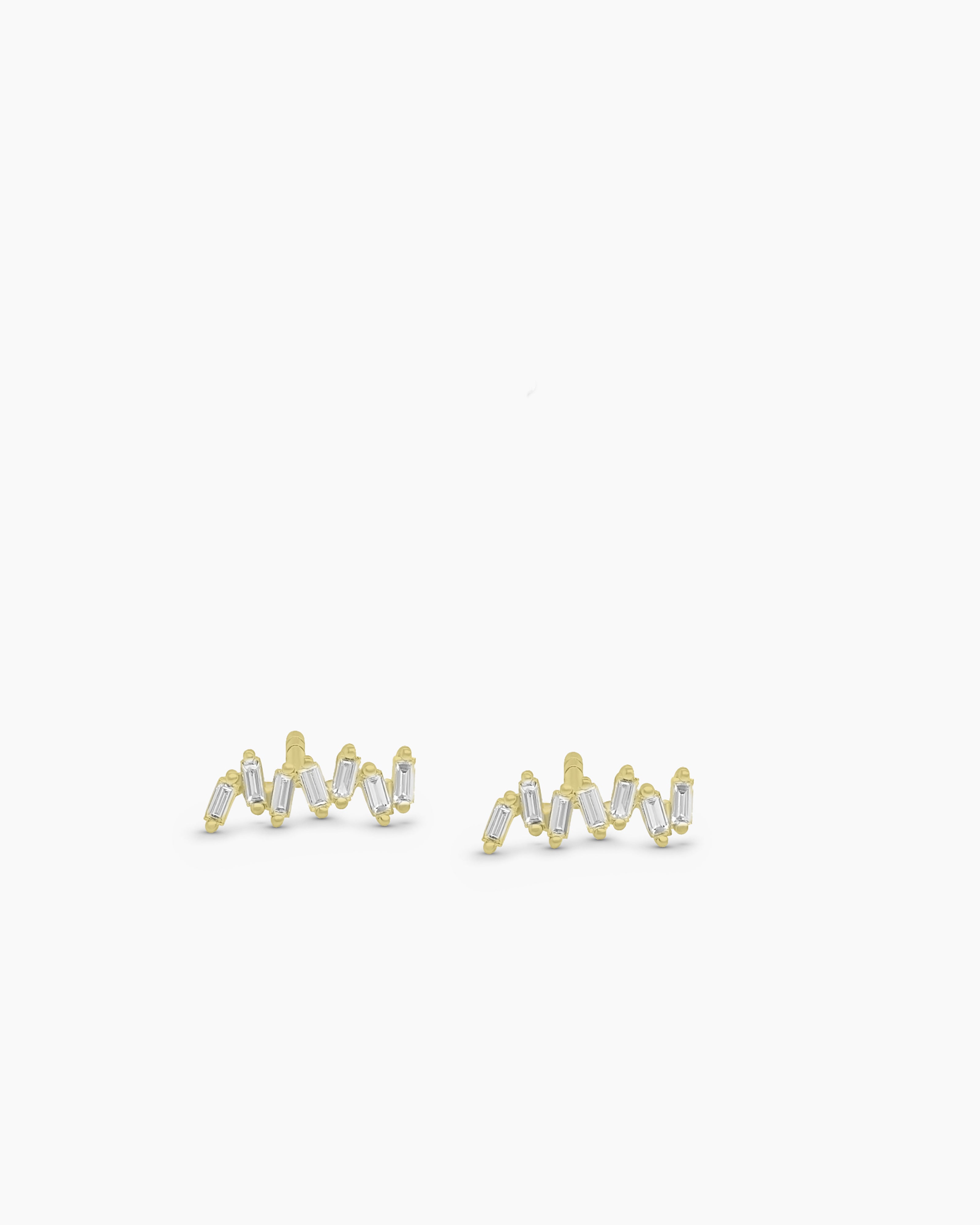 Diamond Baguette Stud Earrings