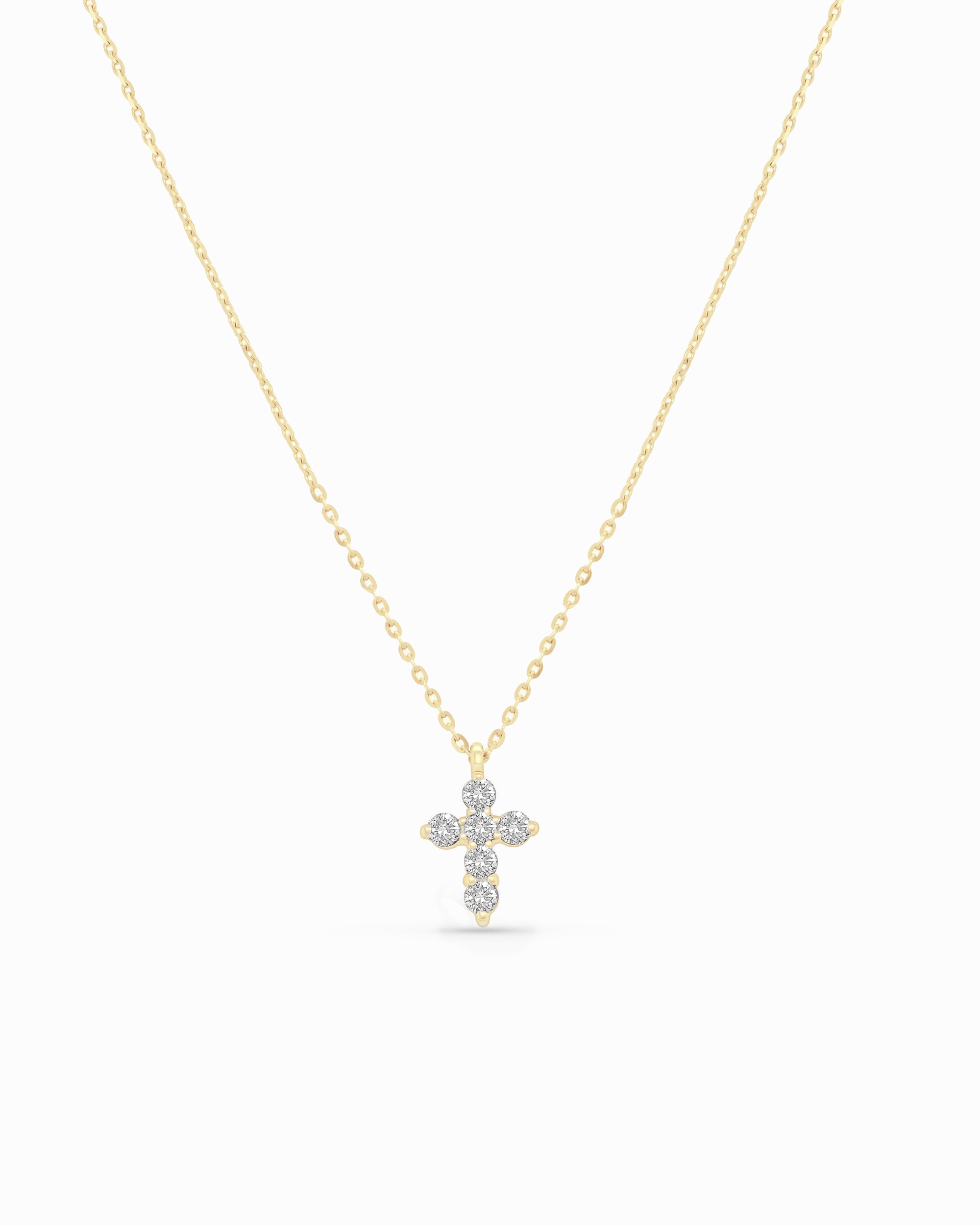 Grace | Petite Cross Pendant Chain Necklace