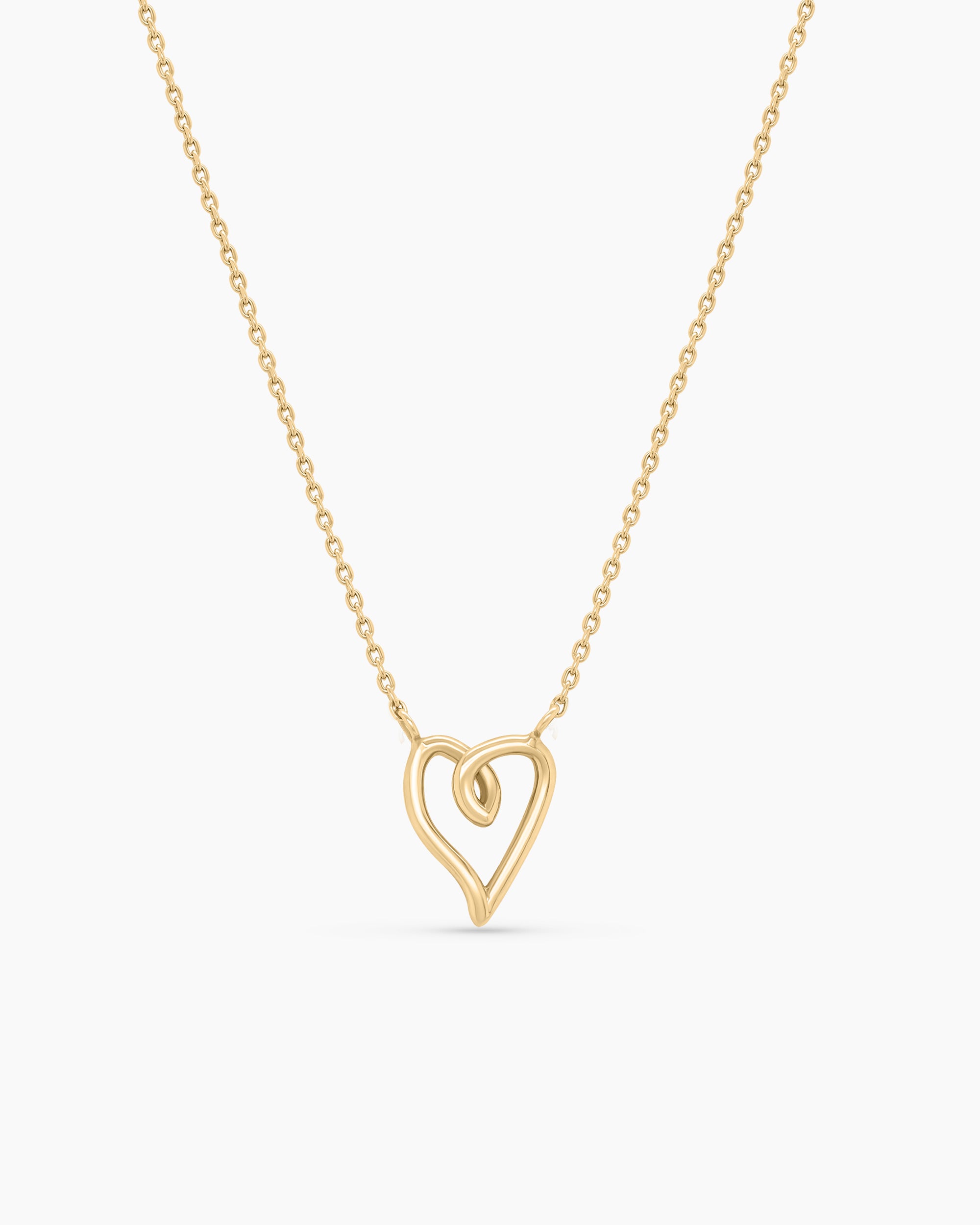 Heavenly Heart | Small Heart Scribble Pendant Necklace