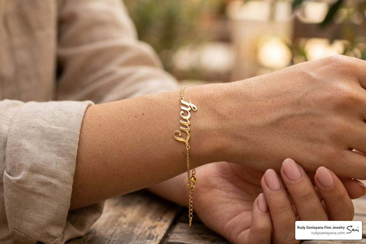 Personalized Wrist Candy and Anklets in 14k Solid Gold