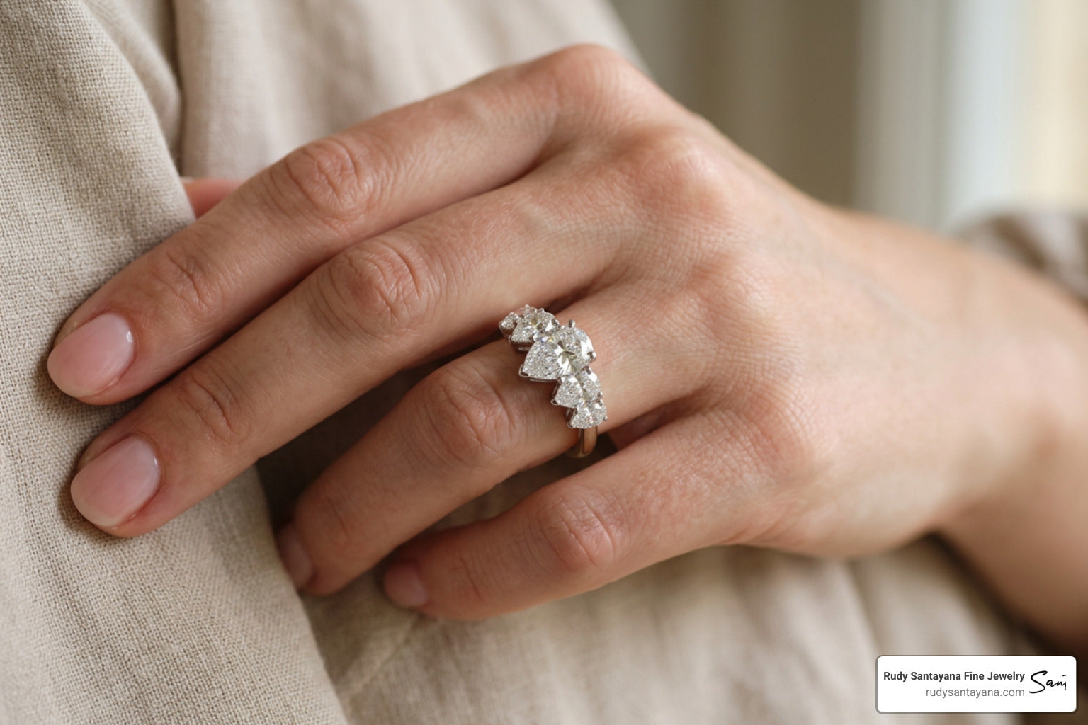 Five Times the Brilliance: Everything You Need to Know About 5 Stone Pear Rings