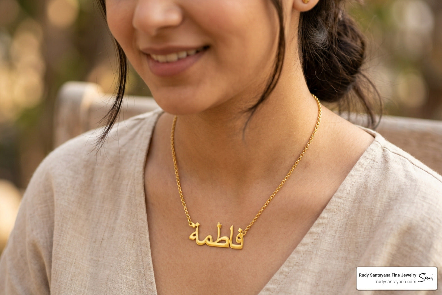 22k Gold Arabic Name Necklace: The Perfect Blend of Culture and Luxury
