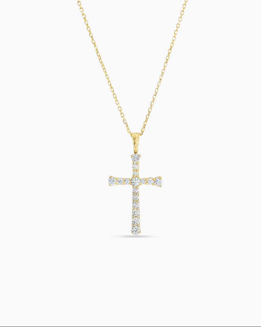 Lumine | Diamond Cross Pendant Necklace