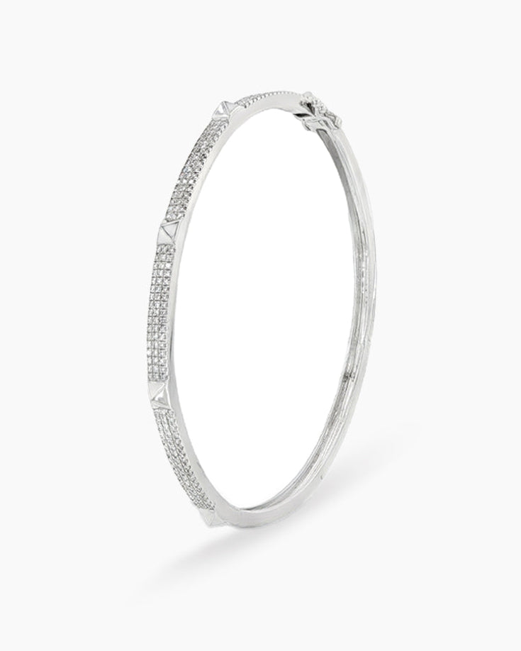 Nerida | Hinged Pyramid Diamond Bracelet