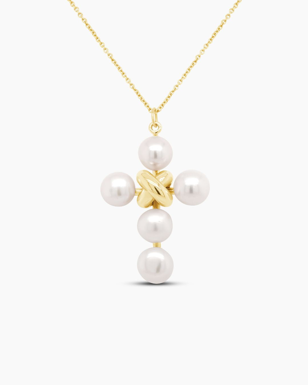Pearly Gates | Pearl Cross Pendant Necklace