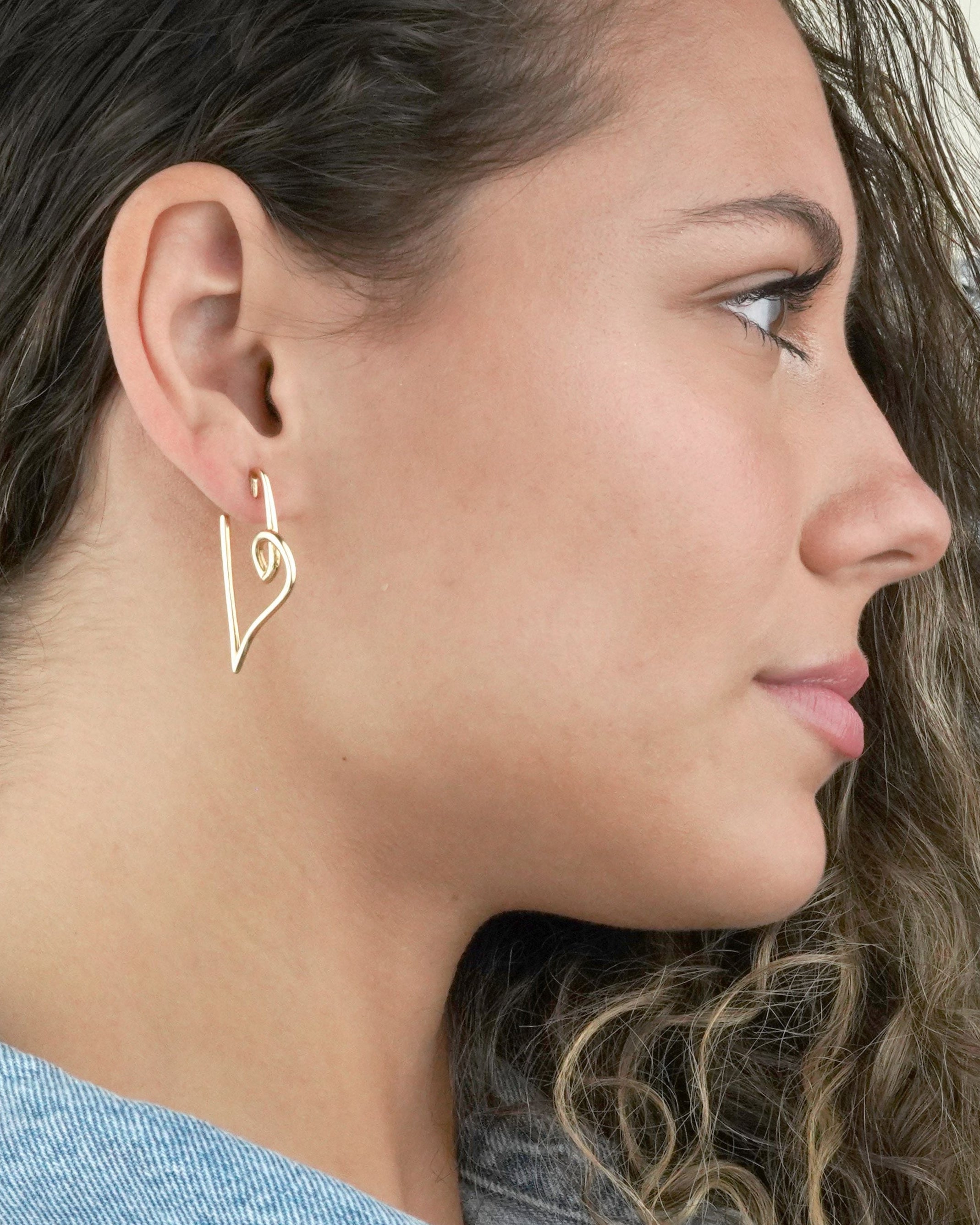 Heavenly Heart | Heart Hoop Earrings