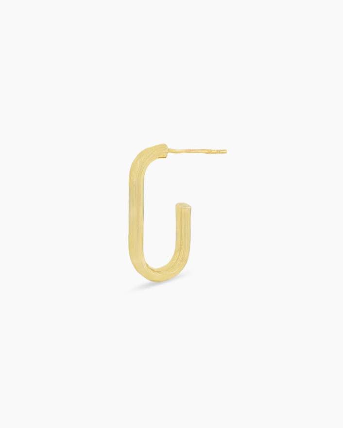 Coral Gables | Small Elongated Gold Hoop Earrings