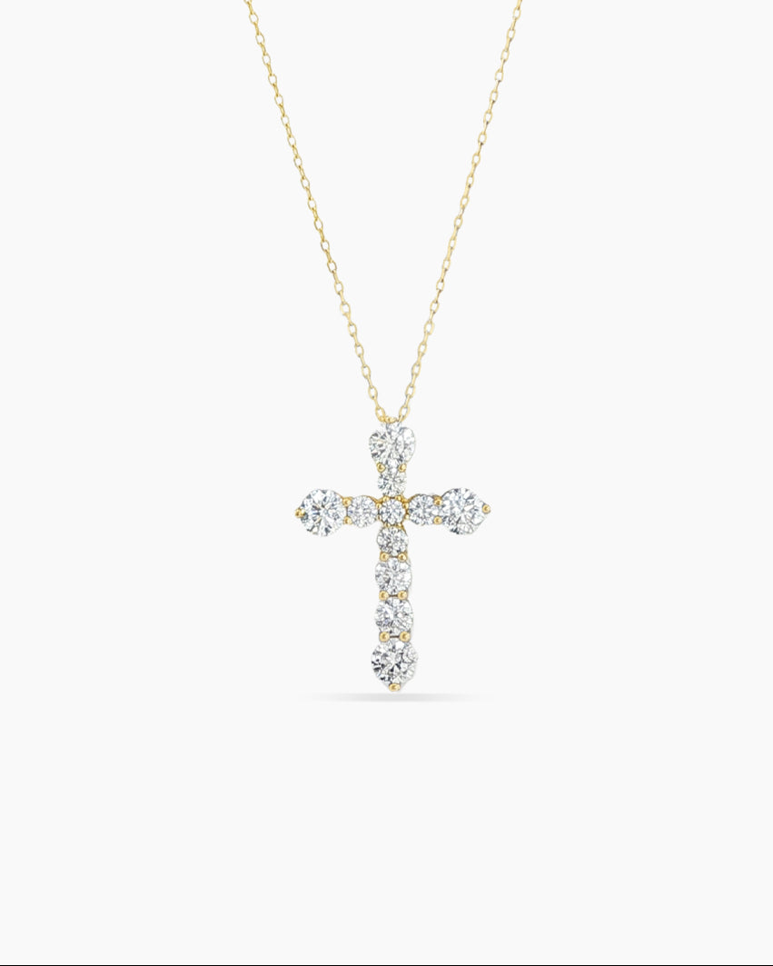 Eterna | Diamond Cross Pendant Necklace