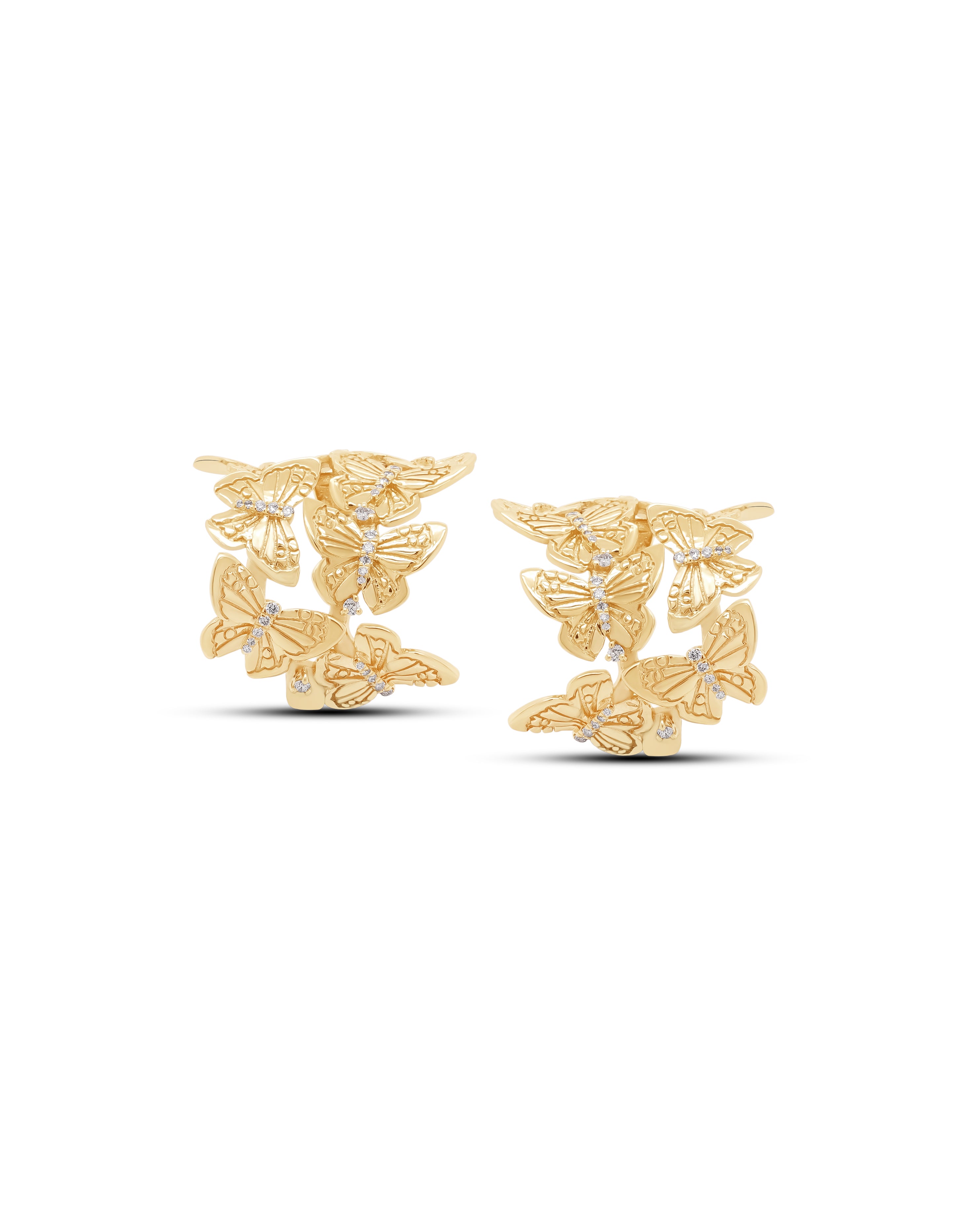 Social Butterflies | Multi Butterfly Hoop Earrings
