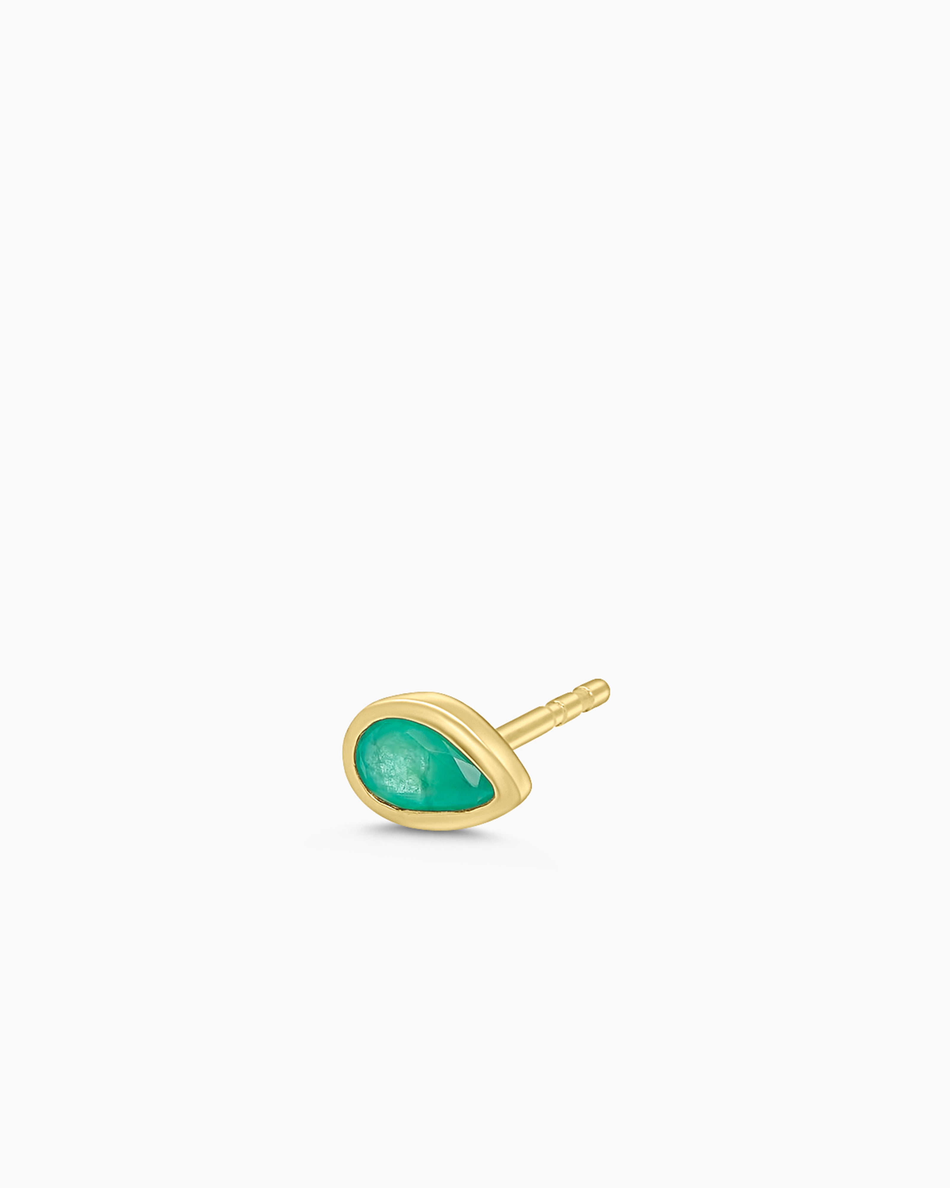  Pear Cut Gemstone Stud Earrings