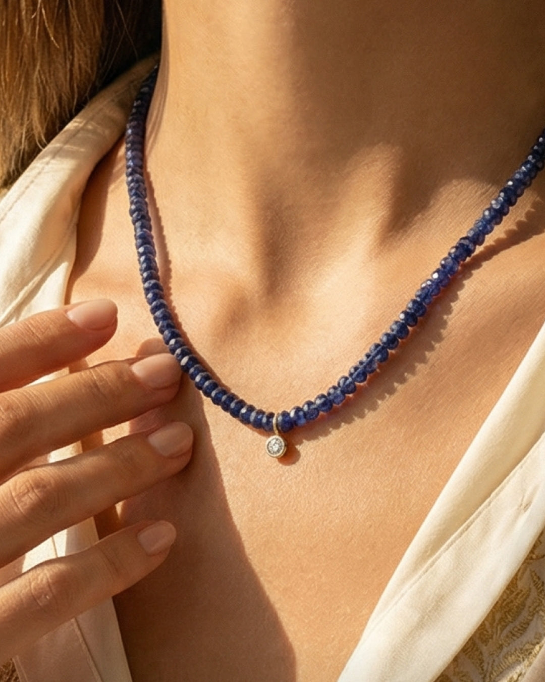 Marrakech | Diamond and Gemstone Beaded Necklace